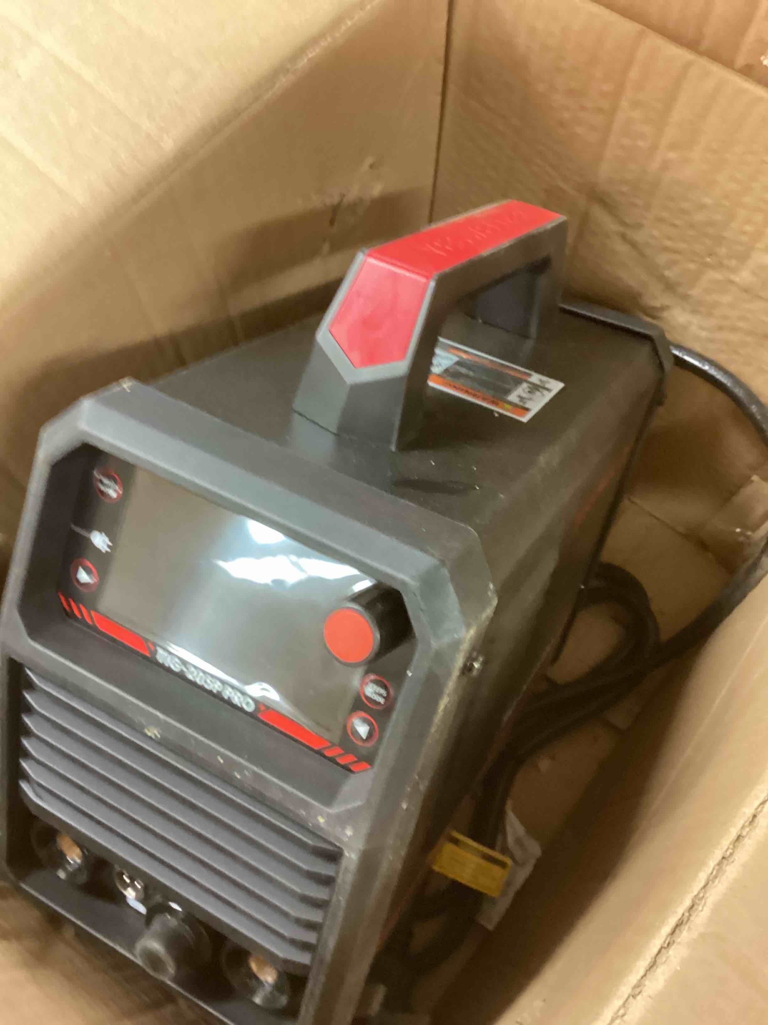 Condition photo showing As Is for YESWELDER 205A Tig Welder with Pulse Large LED Display, STICK/DC TIG/PULSE TIG 3 In 1, 110&220V Dual Voltage TIG Welding Machine TIG-205P
