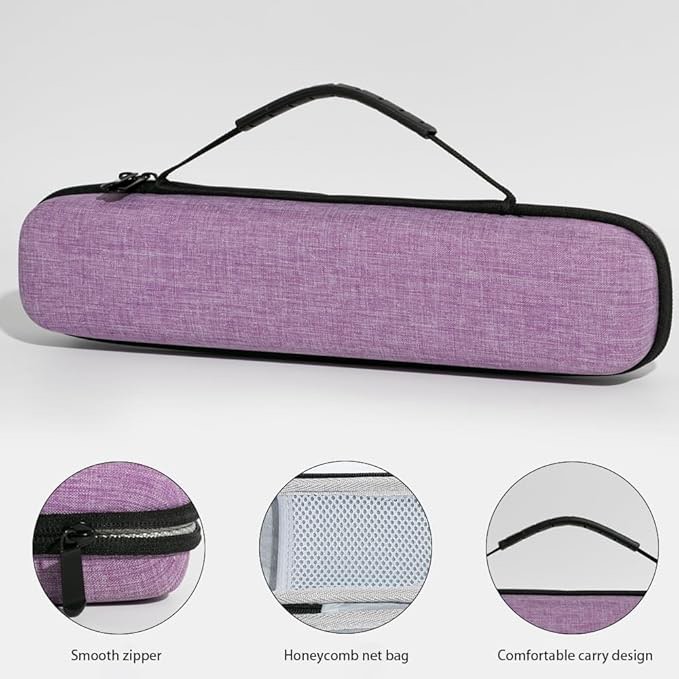 Hard Carry Travel Case.Hair Straightener Case for Classic Hair Straightener Curling Irons Styler Flat Iron Storage Carrying Pouch for Vacation with Handle(Only Case) (Purple)