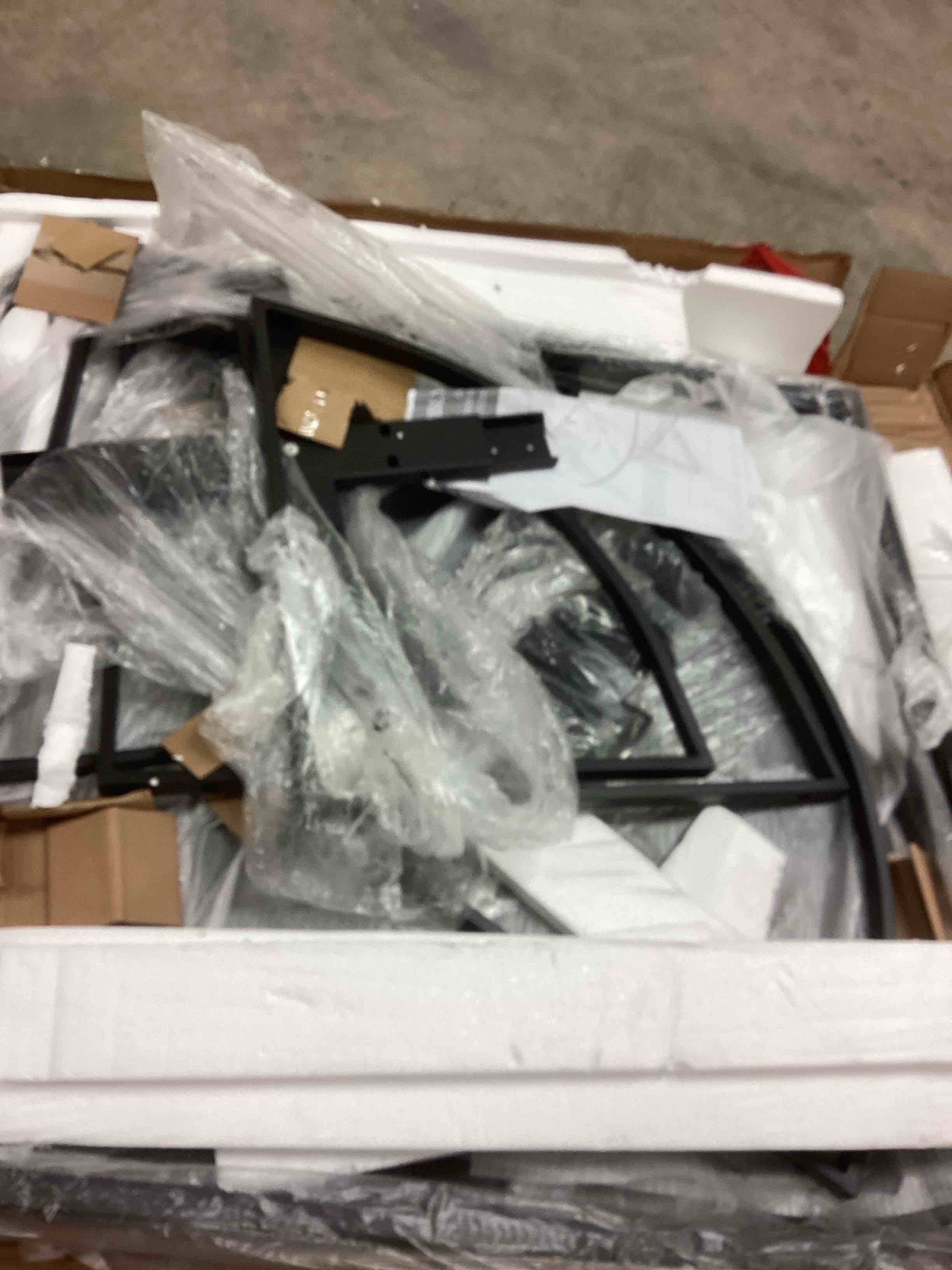 Condition photo showing Good Condition for LVB Round Dining Table, Modern Wood Metal Kitchen Tables, Industrial Small Dinner Room Table for 4 to 6 People, Circle Coffee Dining Room Tables for Home Kitchen Living Room, Walnut, 51 Inch