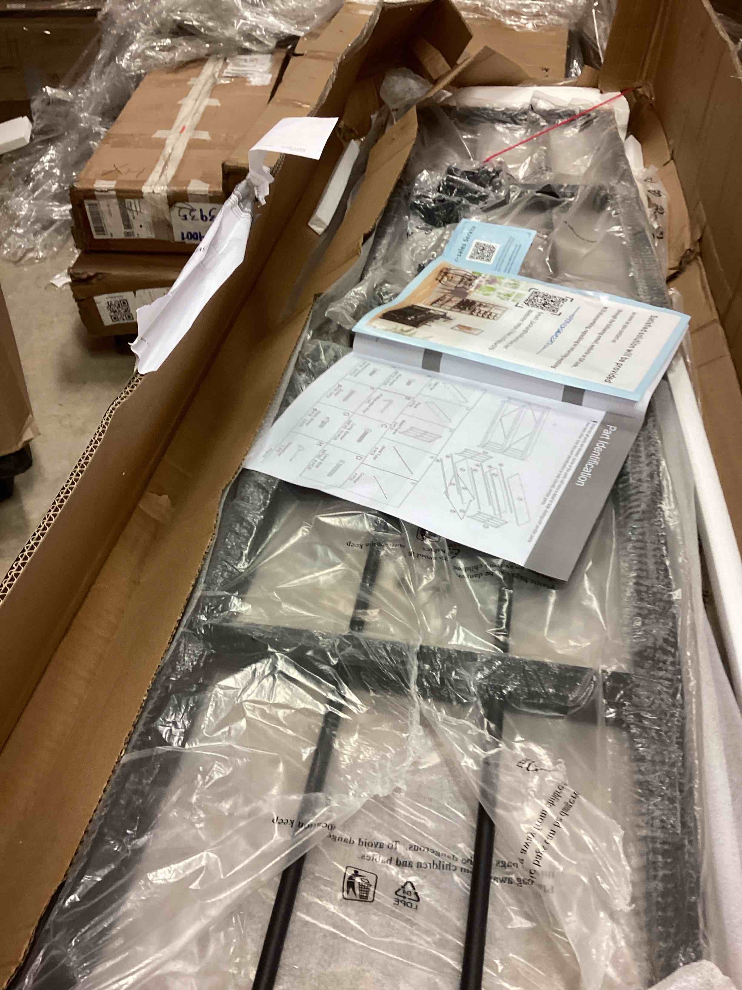 Condition photo showing Good Condition for IBF Low Rustic 3 Tier Bookshelf, Industrial Horizontal Wood Bookcase, Farmhouse Long Wide Open Metal Etagere, Modern Large Vintage Book Shelf for Home Office Bedroom Living Room, Rustic Brown, 63 Inch