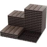 biyuhiu interlocking deck tiles 27 pcs ,brown