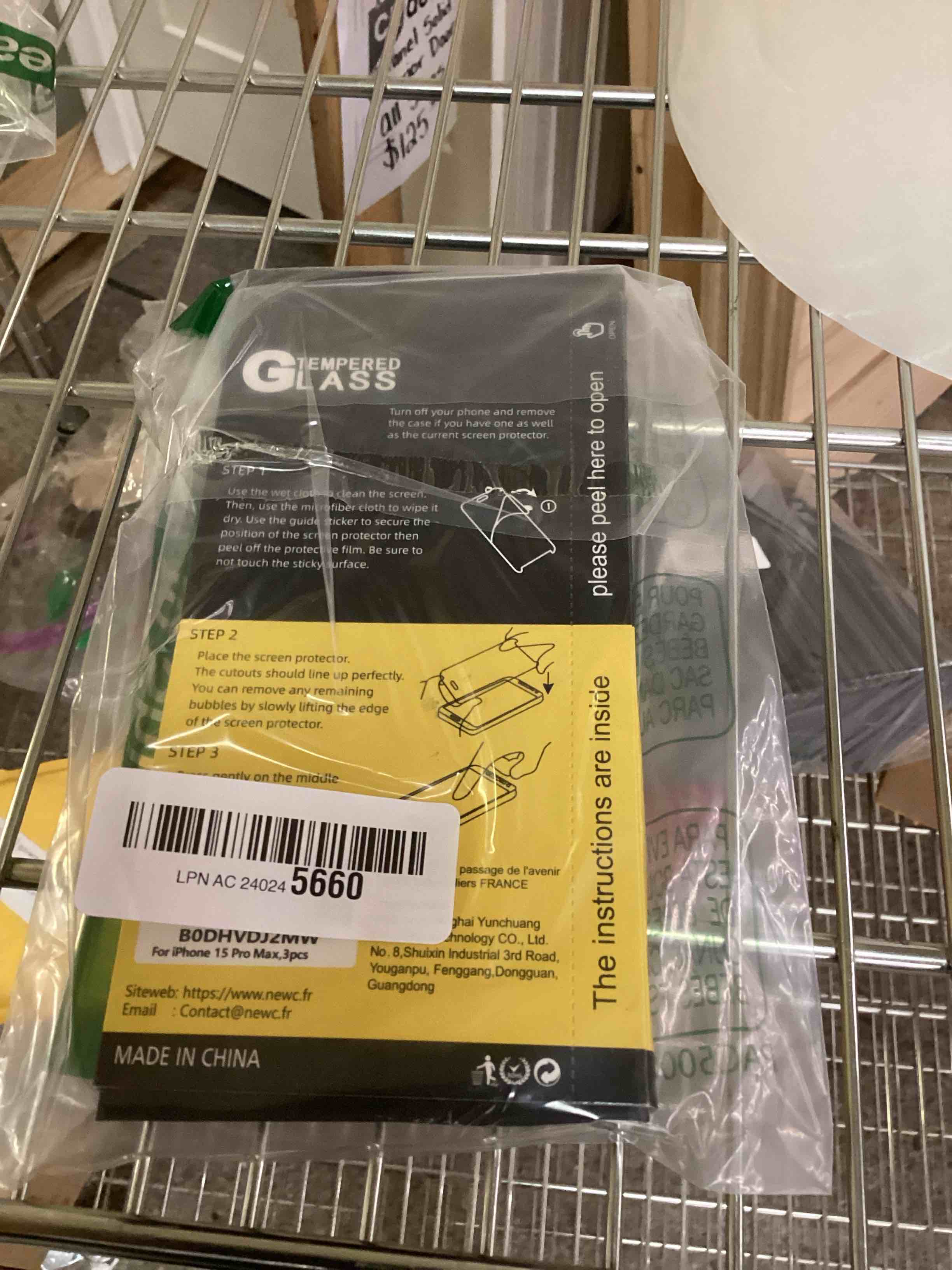 Condition photo showing New/Like New for NEW'C 3 Pack Designed for iPhone 15 Pro Max Screen Protector (6.7 inches),Enhanced Tempered Glass Protection with easy installation tool included,Ultra Resistant 15 Pro Max 6.7 inches Transparent