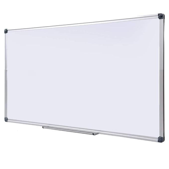 Premium 72"x 48" Multipurpose Magnetic Dry Erase Board with Aluminum Frame | Versatile Wall-Mounted Whiteboard with Pen Tray for Enhanced Office and Classroom Presentations