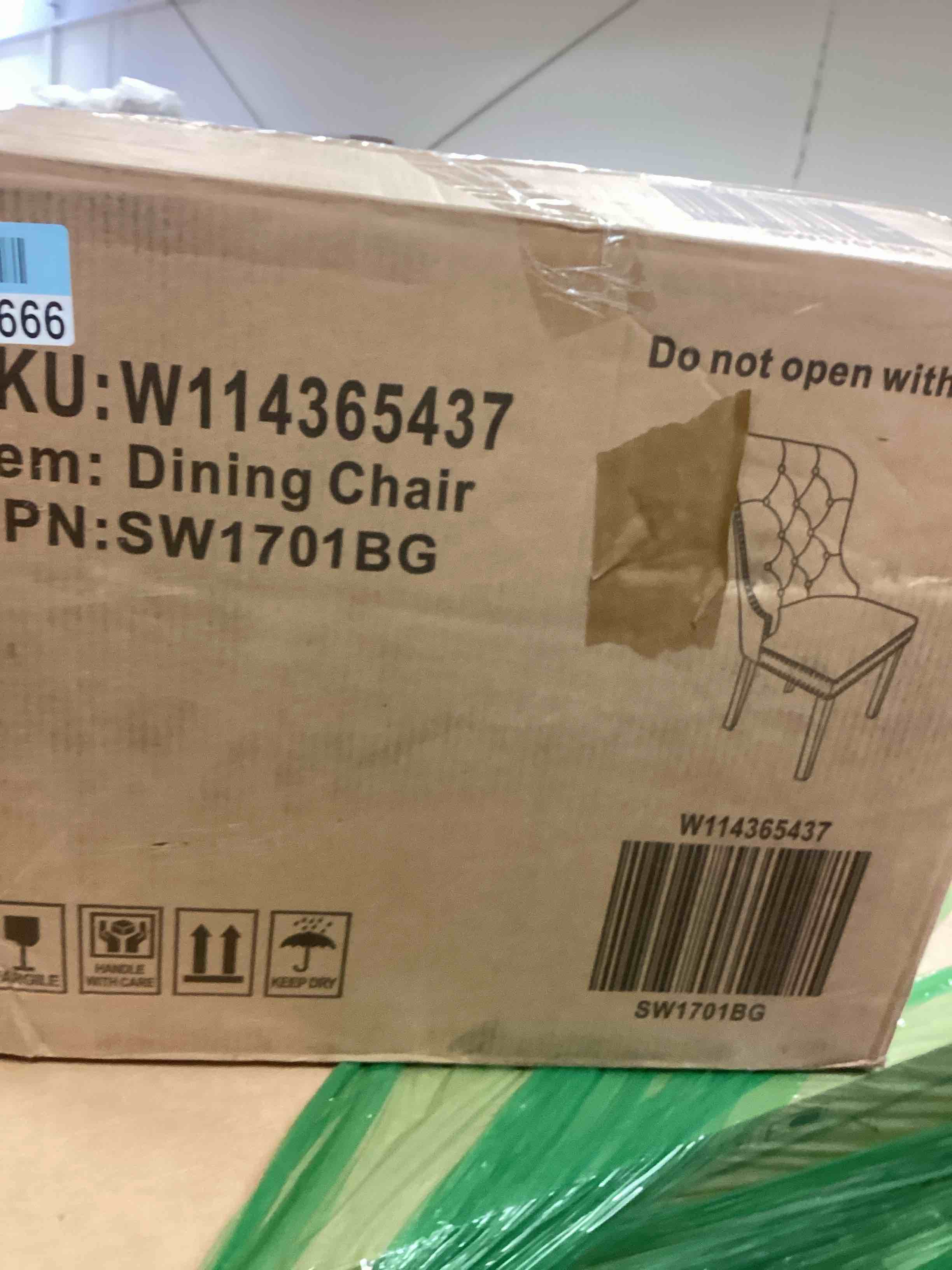 Condition photo showing New/Like New for Modern Velvet Upholstered Dining Chairs Set of 2 - Tufted Back with Nailhead Trim & Silver Stainless Steel Legs for Kitchen, Dining Room, Living Room (Beige)