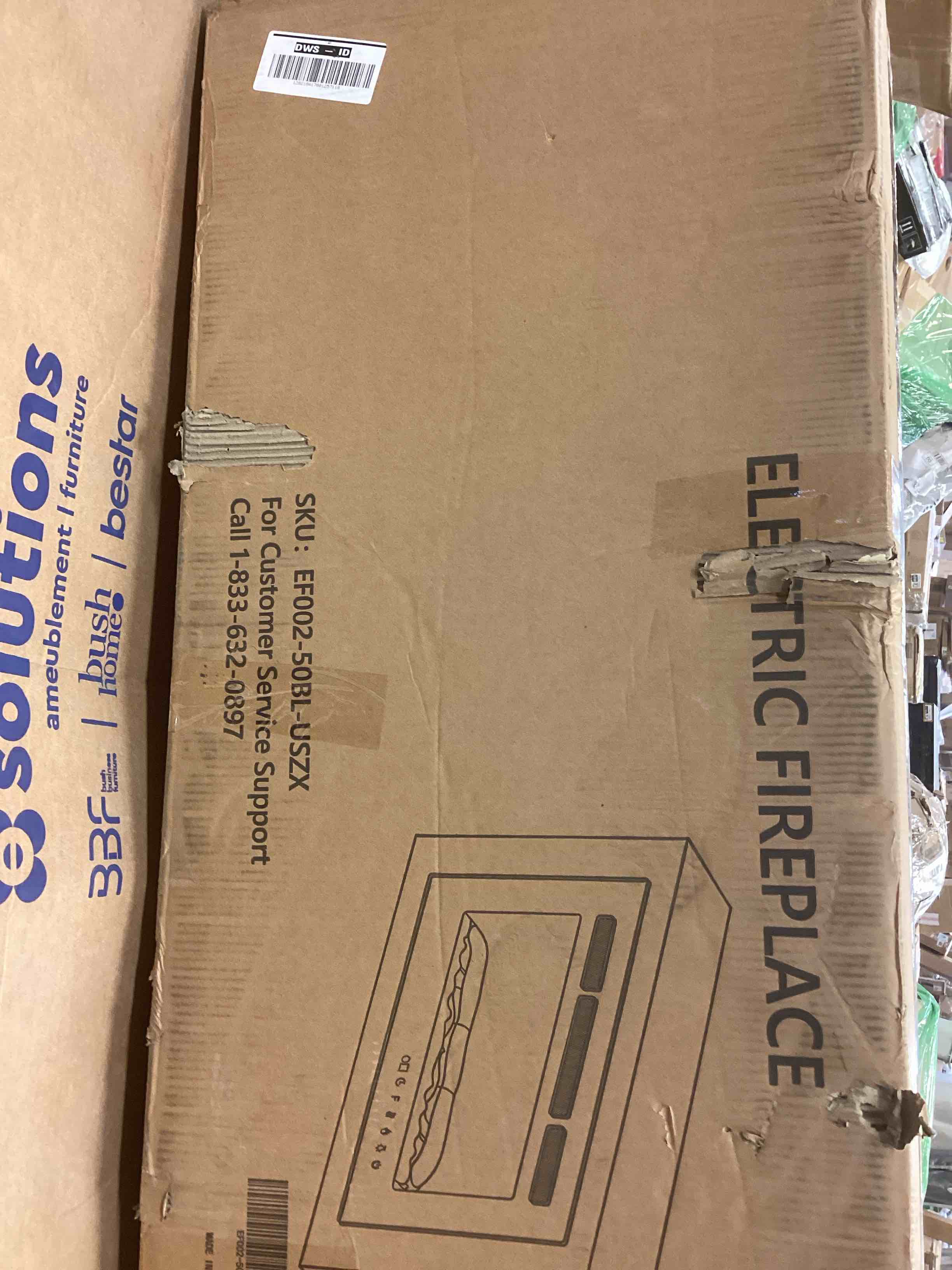 Condition photo showing New/Like New for Euhomy 50 Inch Electric Fireplace Wall Recessed and Wall Mounted