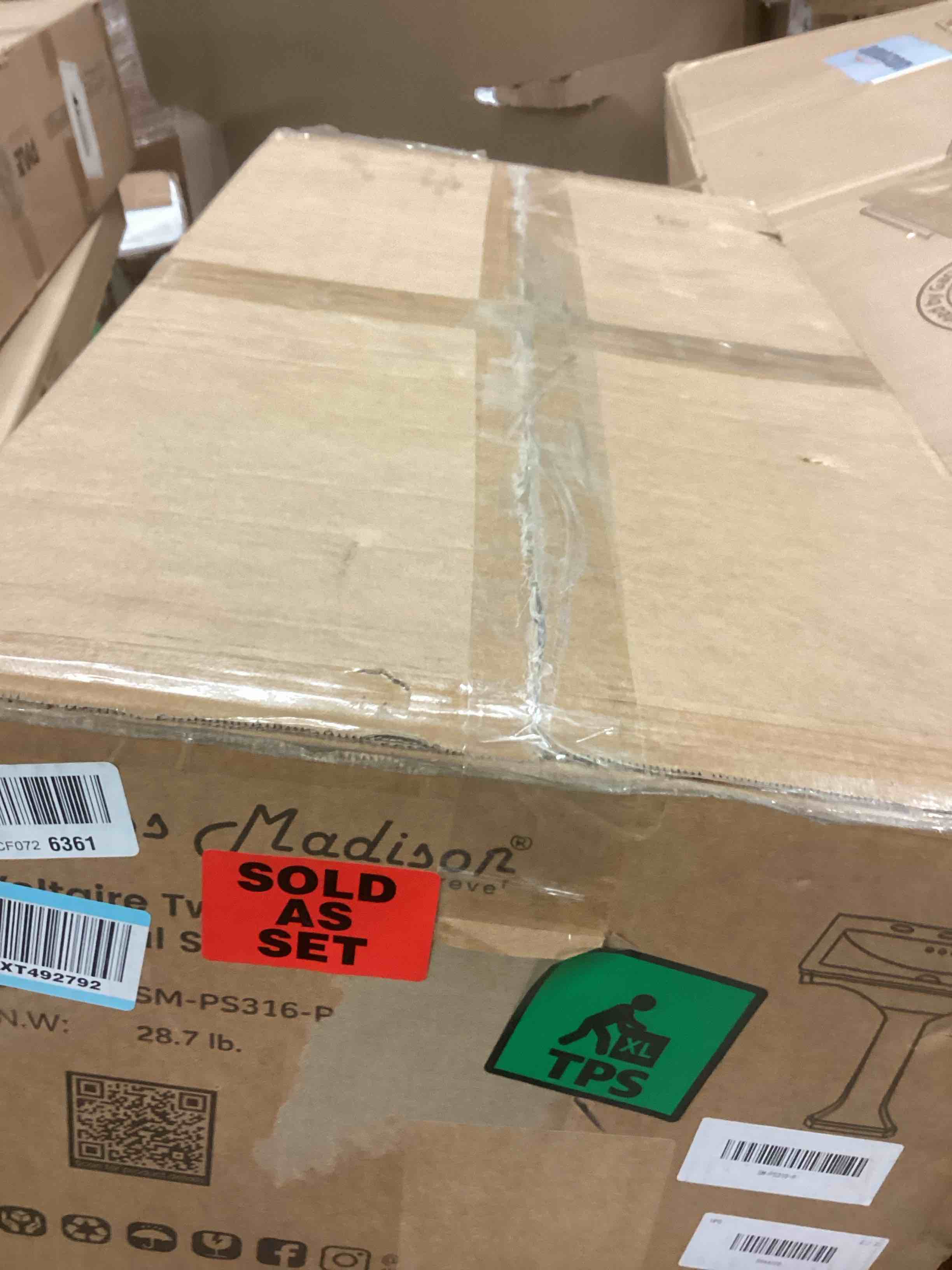 Condition photo showing New/Like New for Swiss Madison SM-PS316 Voltaire 31 Inch Two-Piece Pedestal Bathroom Sink in White - source: https://www.kbauthority.com/swiss-madison-sm-ps316-voltaire-30-3-8-inch-two-piece-pedestal-bathroom-sink-in-white (incomplete pedestal only)