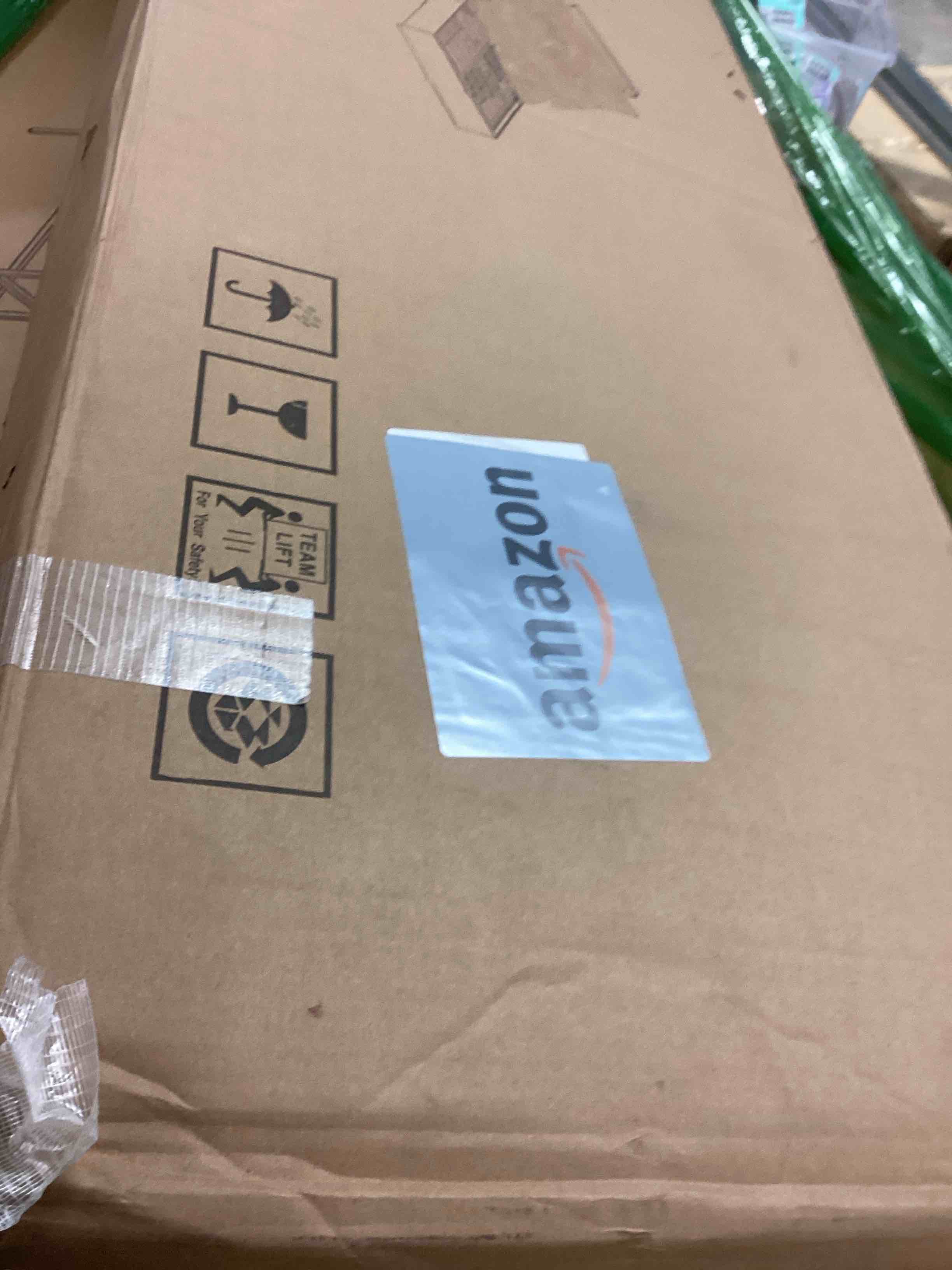 Condition photo showing New/Like New for Garvee Queen Size Boucle Bed Frame with Storage Headboard, Charging Station (incomplete one box of two only)