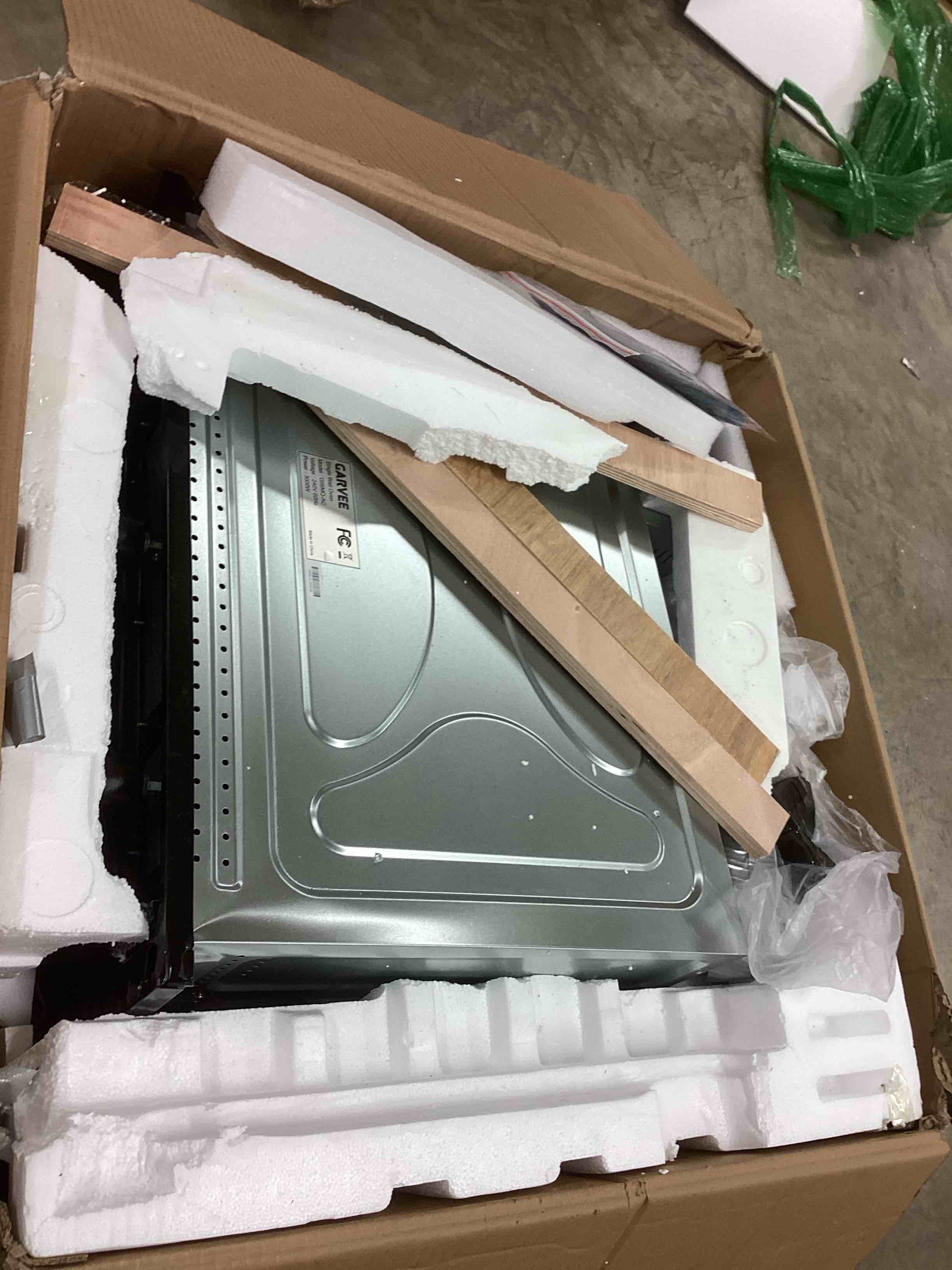 Condition photo showing As Is for Garvee 24 Inch Built-In Single Wall Oven, 2.5 Cu.Ft Electric Oven with Touch & Mechanical Knob Control, 8 Modes, 3000W, ETL Certified, Black