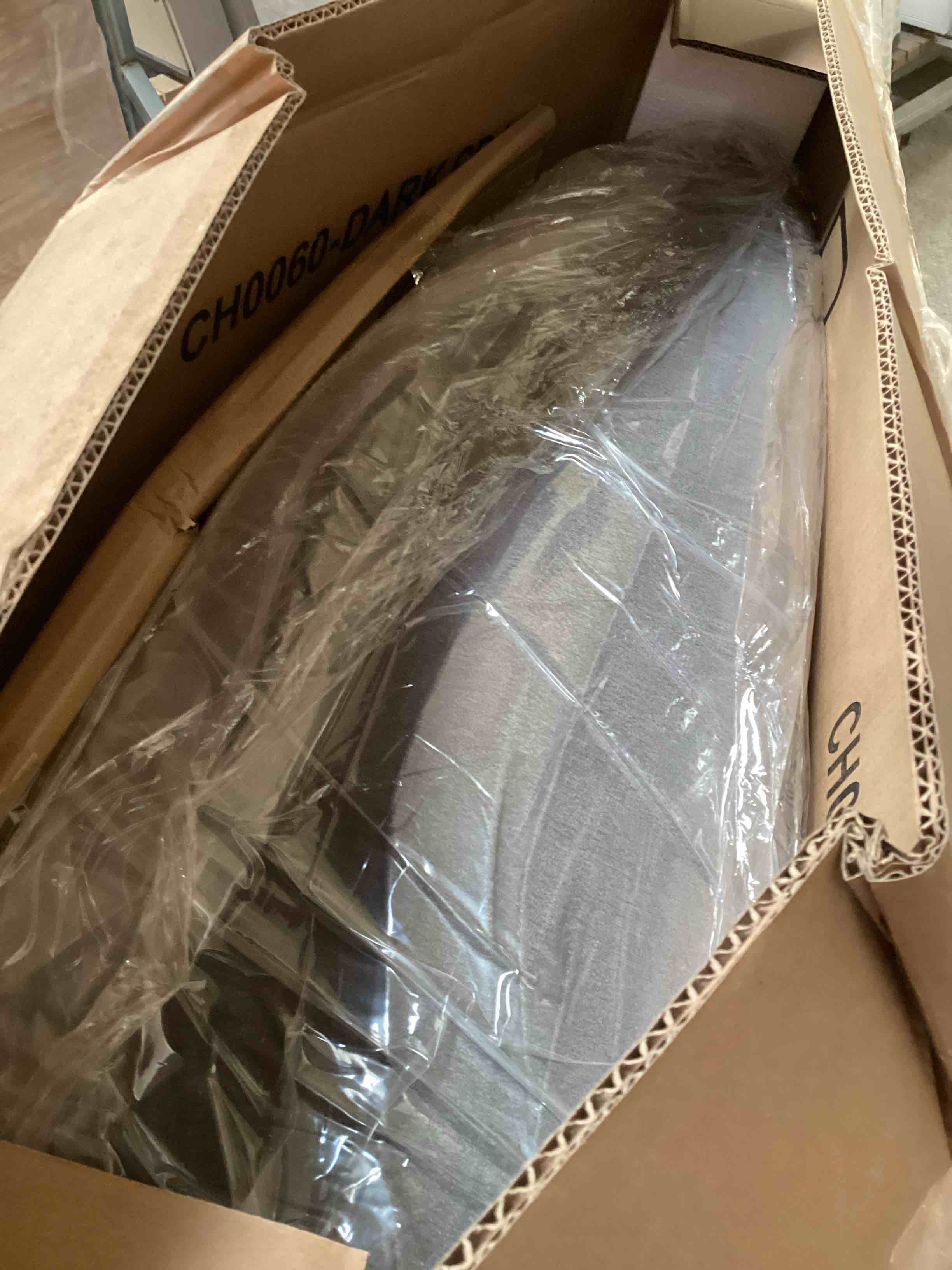 Condition photo showing New/Like New for Caleb Swivel Upholstered Accent Chair with Removable Back Cushion Dark Grey 