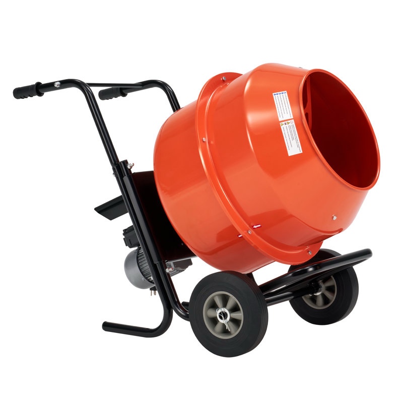AMERLIFE 4.9 Cu.Ft. Electric Cement Mixer,375W Portable Wheelbarrow Concrete Mixing Machine with 140L Drum, 110V Motor for Mortar, Stucco, and Feed 