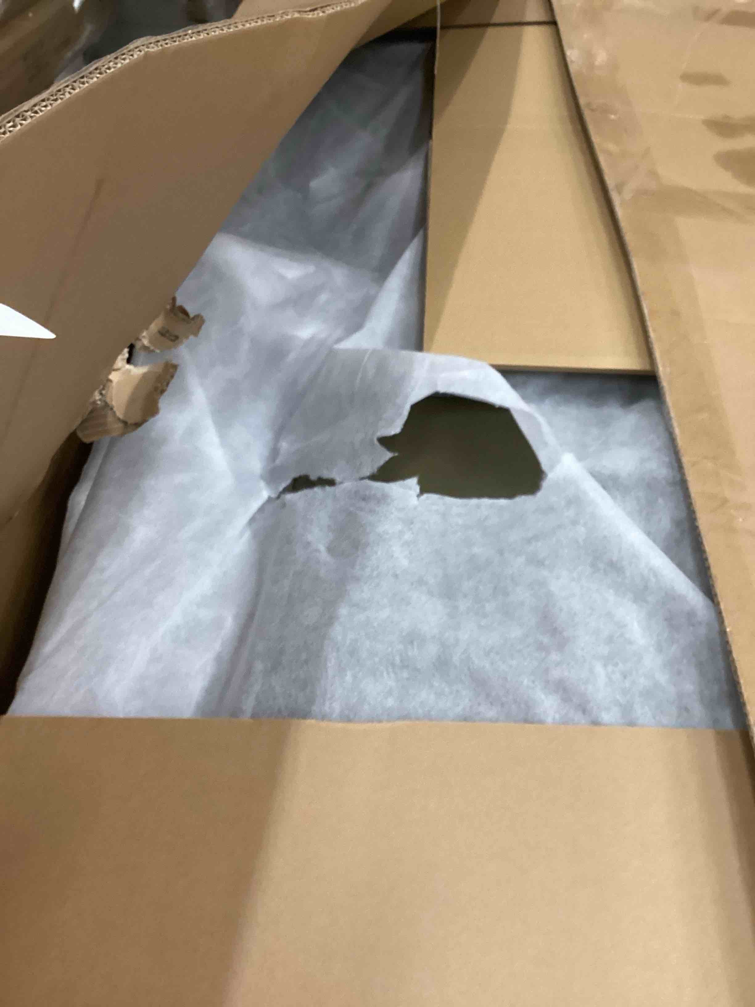 Condition photo showing New/Like New for Santana Olive Green leather Fabric 78" Sofa