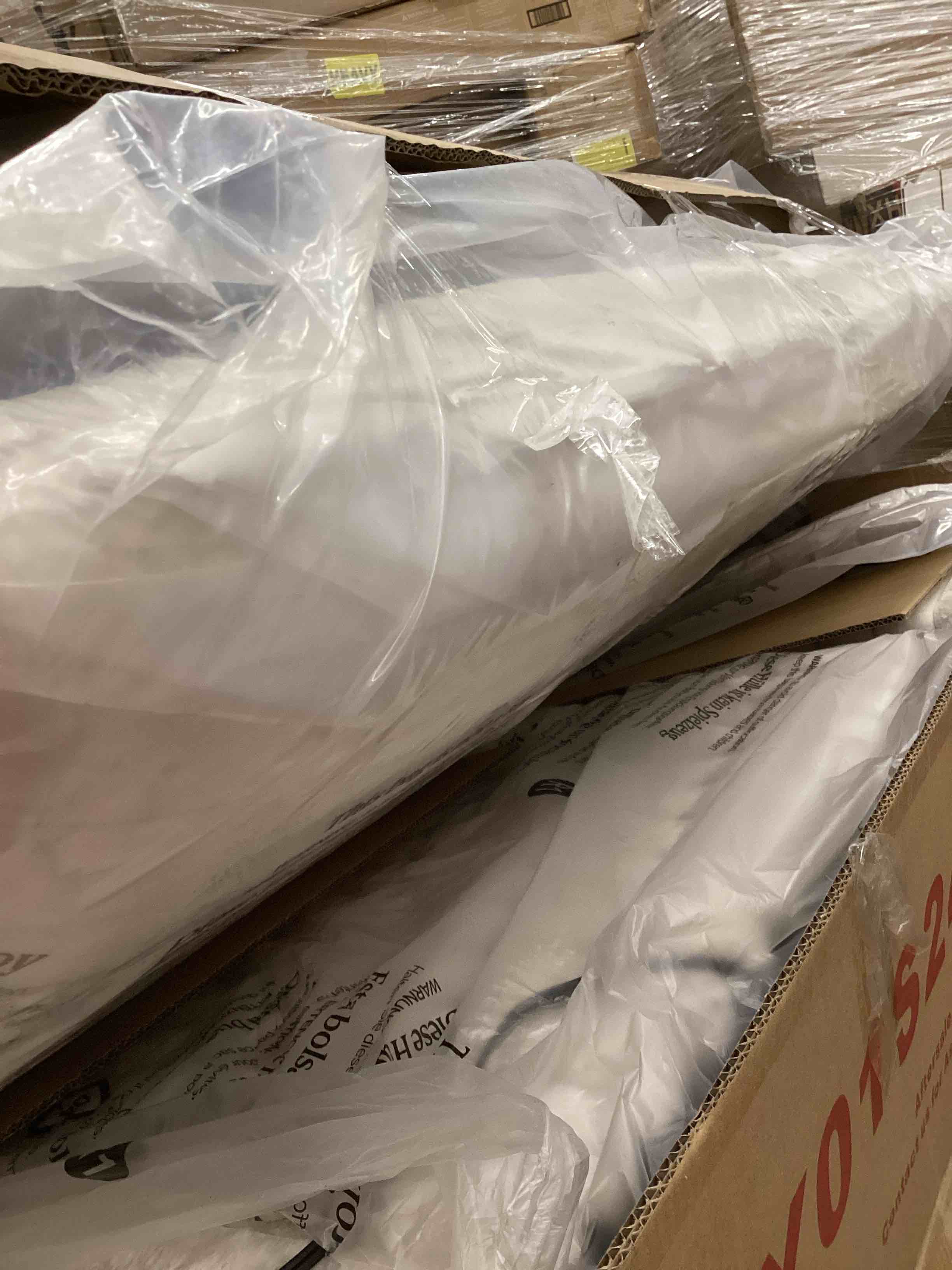 Condition photo showing New/Like New for 109" Cloud Couch Sectional Sofa with Movable Ottoman, Fluffy L-Shaped Sofa Boneless Couch with Chaise, Modern Modular Comfy Faux Rabbit Fur 4 Seat Corner Couches for Living Room Bedroom (White) (incomplete box 1 only) 