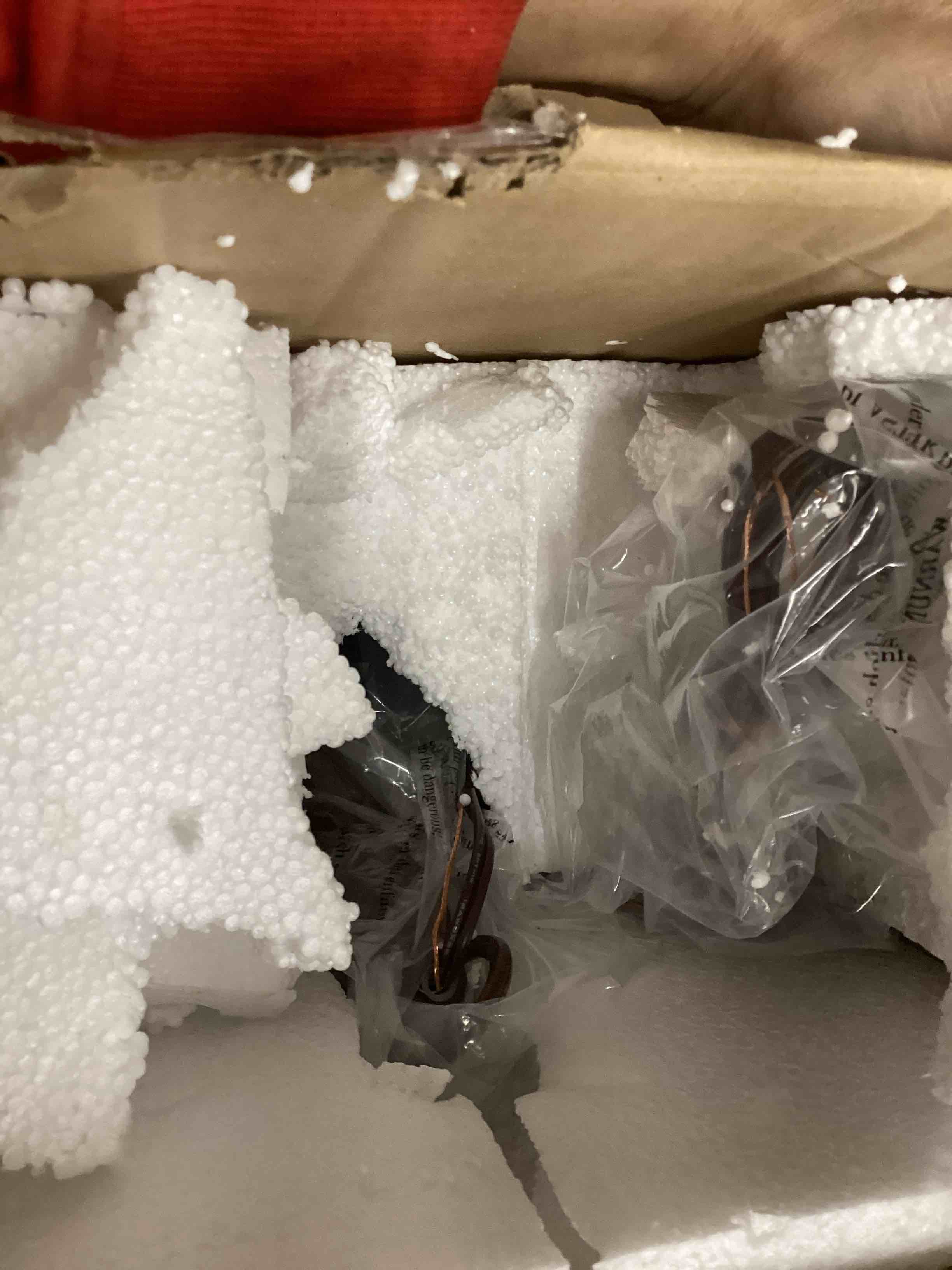 Condition photo showing Good Condition for Acclaim 5274BW Dover Collection 3-Light Outdoor Light Fixture Hanging Lantern, Burled Walnut