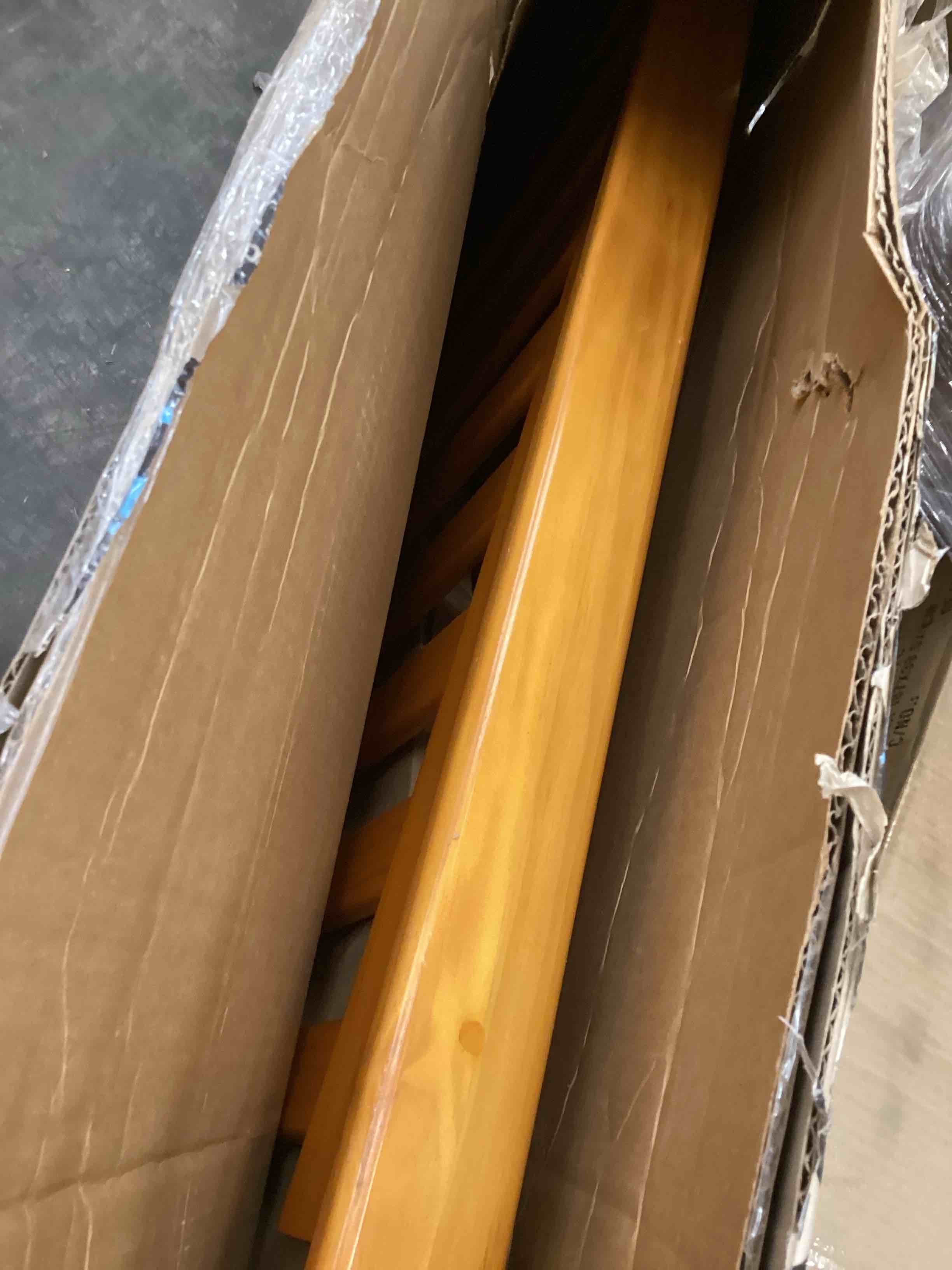 Condition photo showing Good Condition for Constantino Solid Wood Headboard By Winston Porter Size: Full | Color: Gold