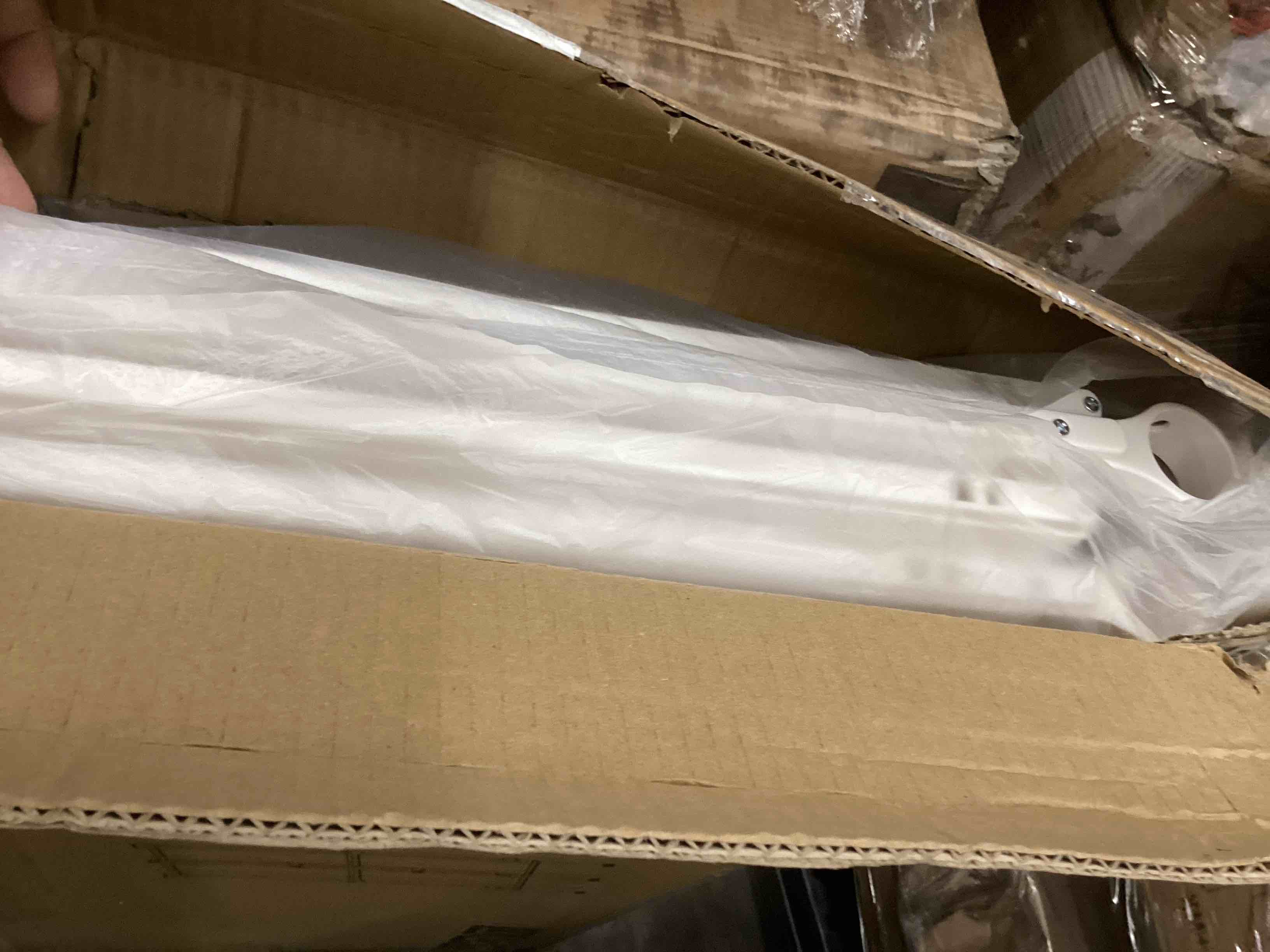 Condition photo showing Good Condition for unipaws Transparent Clear Cat Safety Gate, 75"-98" Height and 36.2"-37" Wide Adjustable, Auto Closing and No Drilling Plus Stable 3 Support Pillars, Extra Tall for Doorway, Stairs, White