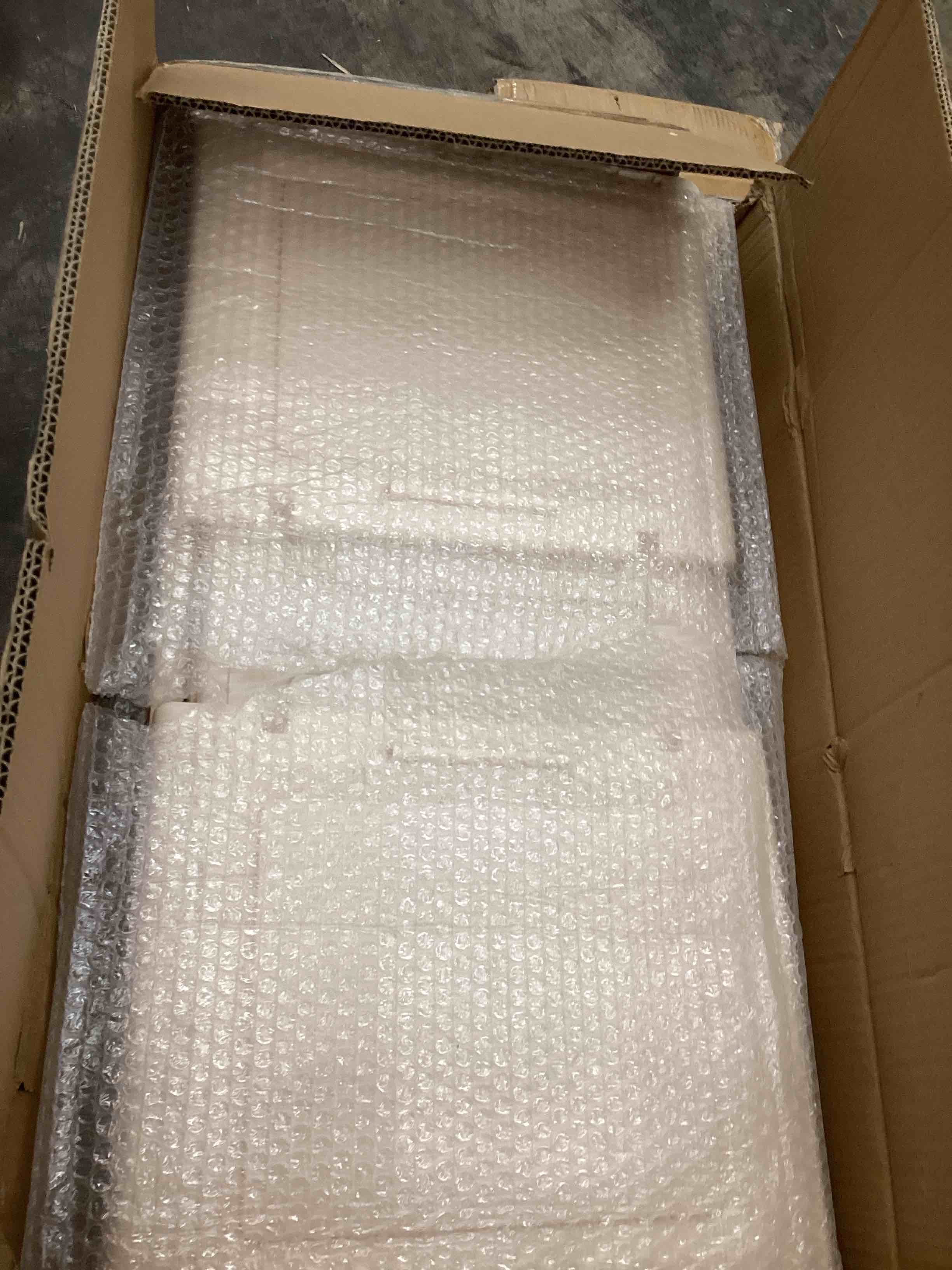 Condition photo showing Good Condition for Storage Bins Lid, 5-Pack Stackable Plastic Collapsible Cabinet, Foldable Organizer with Wheel and Double Door White