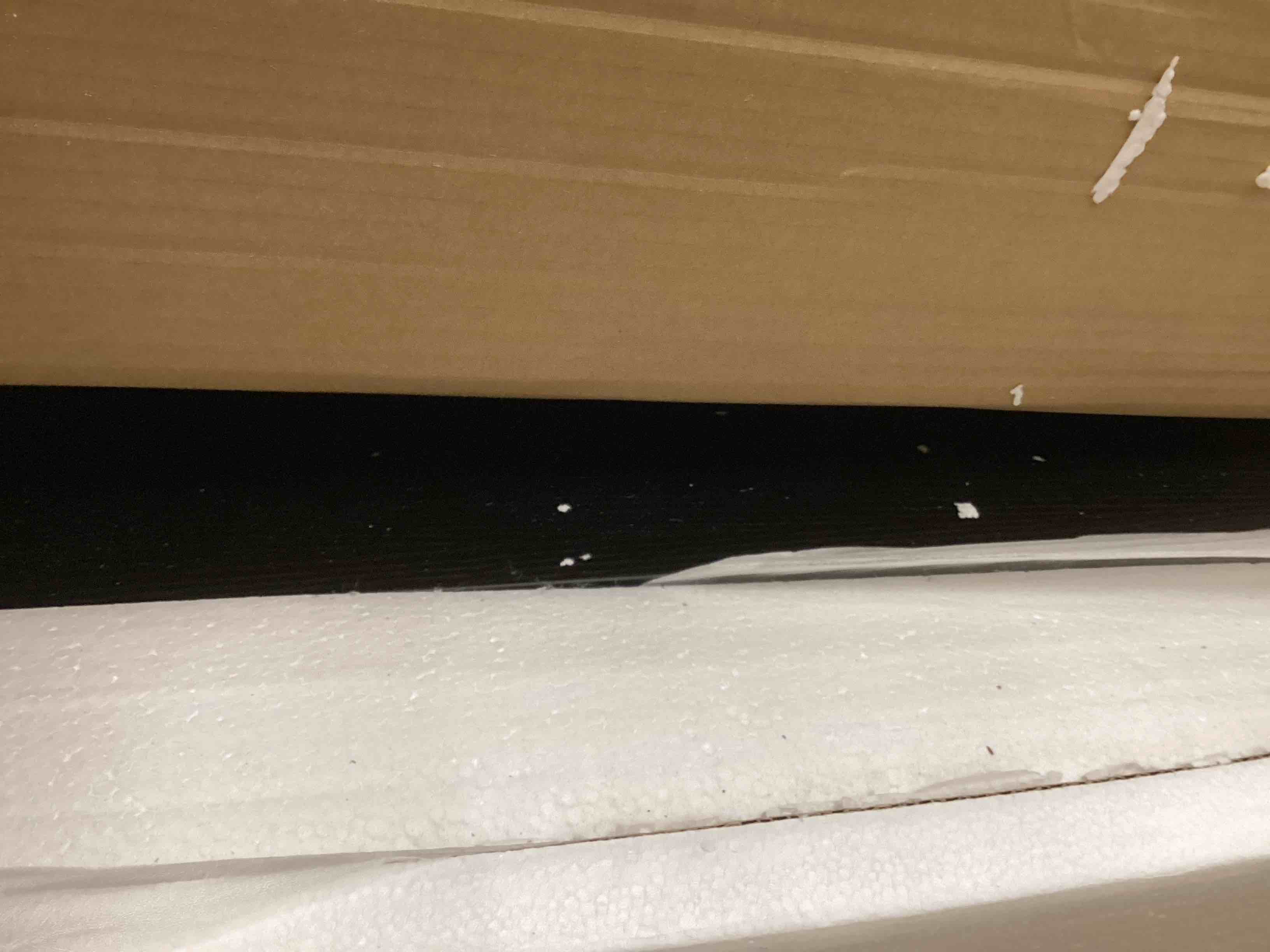 Condition photo showing As Is for HSH 72" Rolling Kitchen Island with Seating, 360° Swivel Table, Kitchen Island with Storage Cabinet, Drawer & Shelves, Farmhouse Mobile Island Cart on Wheels for Dining Room & Home Bar, Black Oak