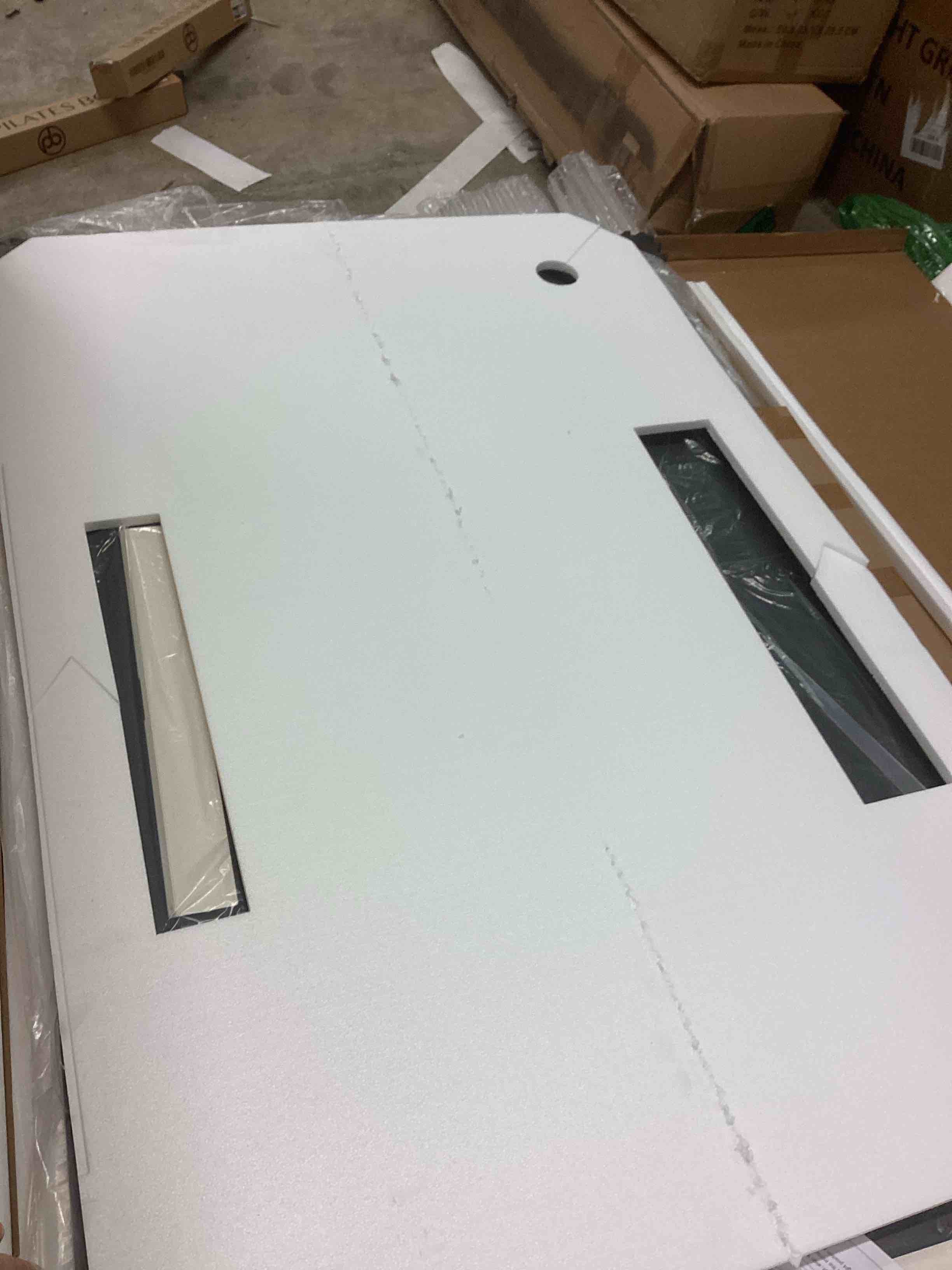 Condition photo showing New/Like New for tetote frameless mirror 60x36 in. large tempered wall mirror 