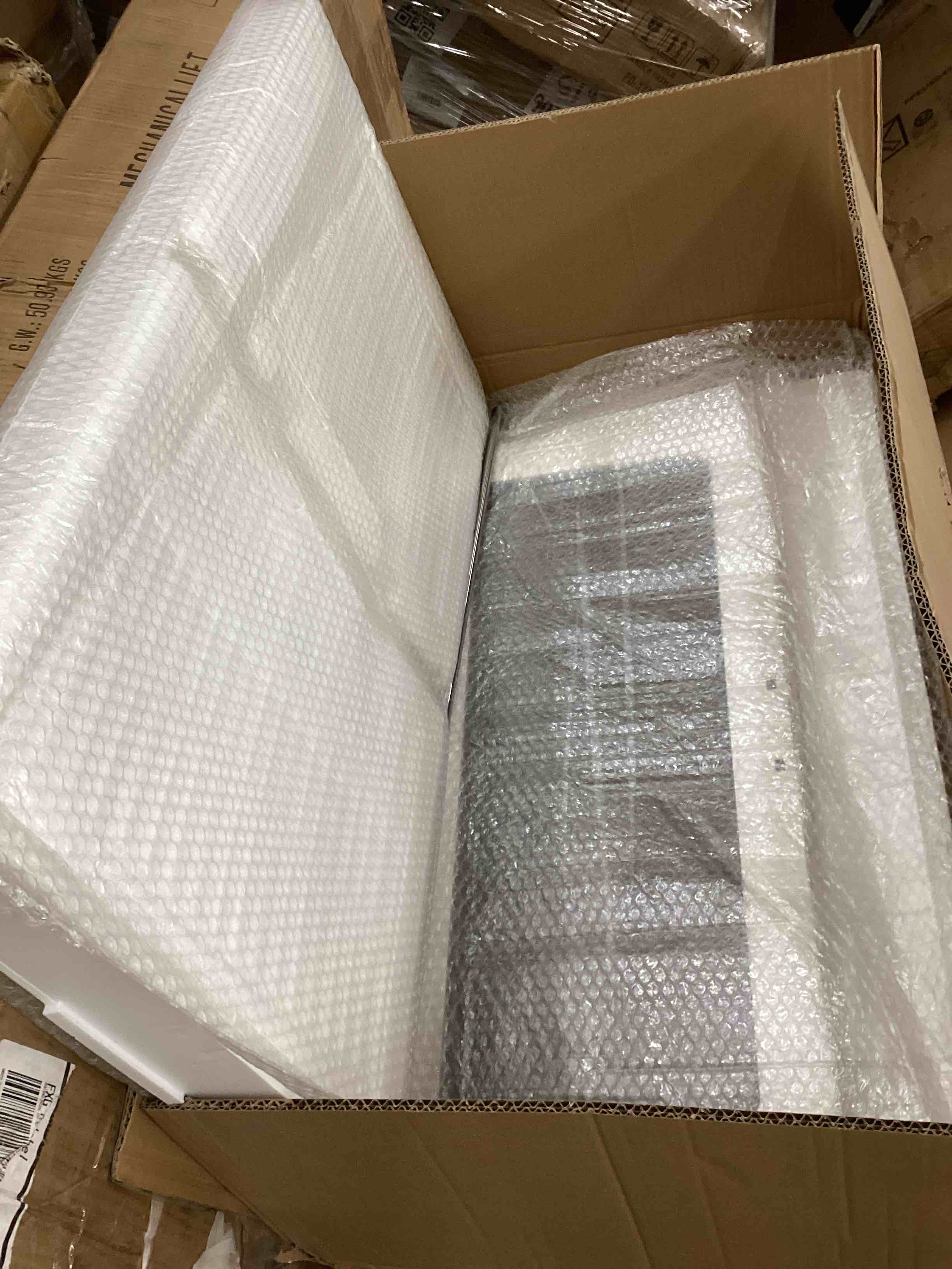 Condition photo showing Good Condition for Extra large Stackable Closet Storage Bins, Collapsible Clothes Organizers, Portable Wardrobe Closet with Lids and Doors, Movable Clothes Storage with Coat Hangers, White