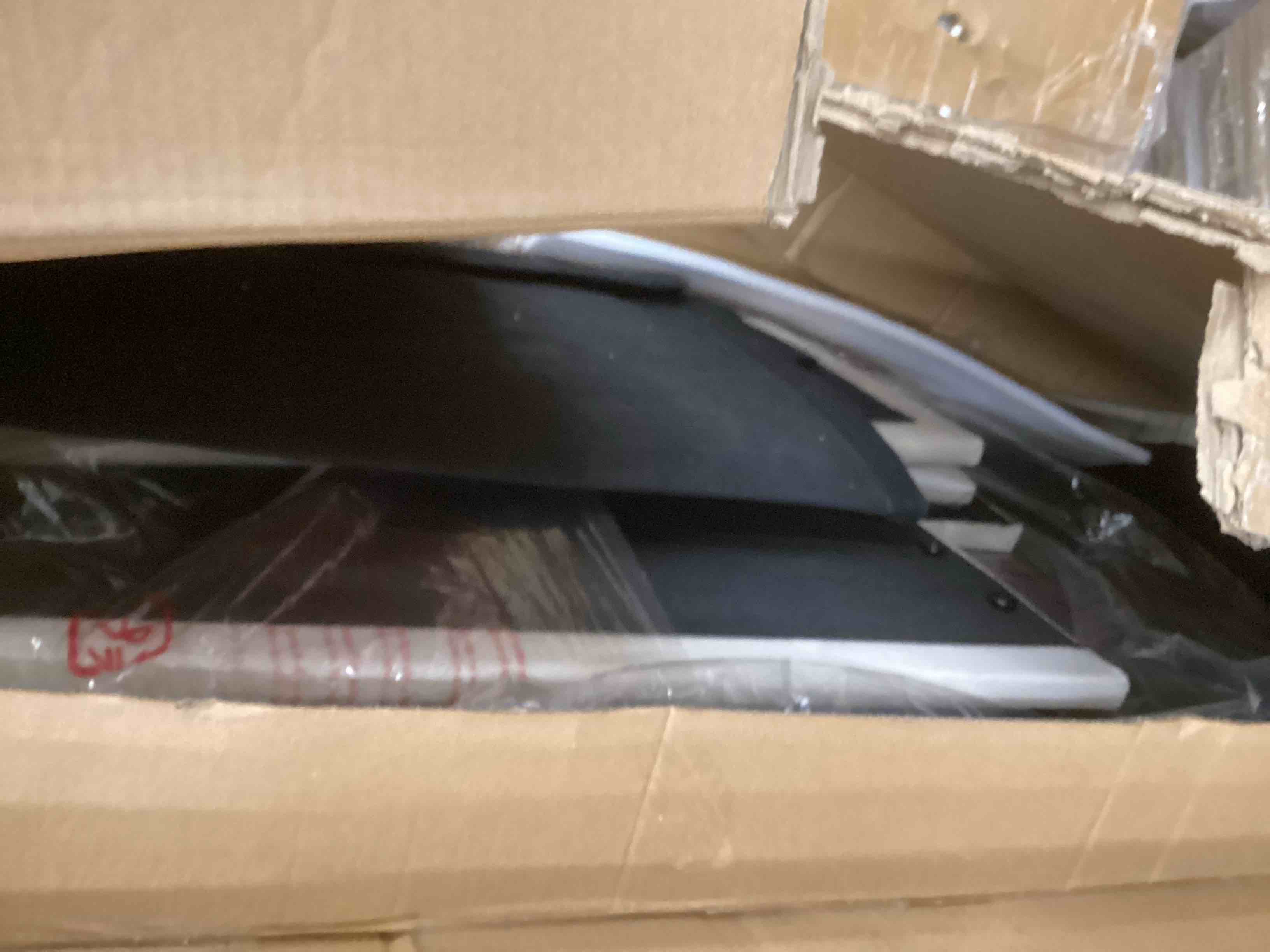 Condition photo showing As Is for Queen Size Velvet Upholstered Platform Bed with Hydraulic Storage System, Modern Wooden Bed Frame with Lift Up Storage and Headboard for Bedroom, No Box Spring Needed (Beige, Queen) (incomplete box 1 of 2) 