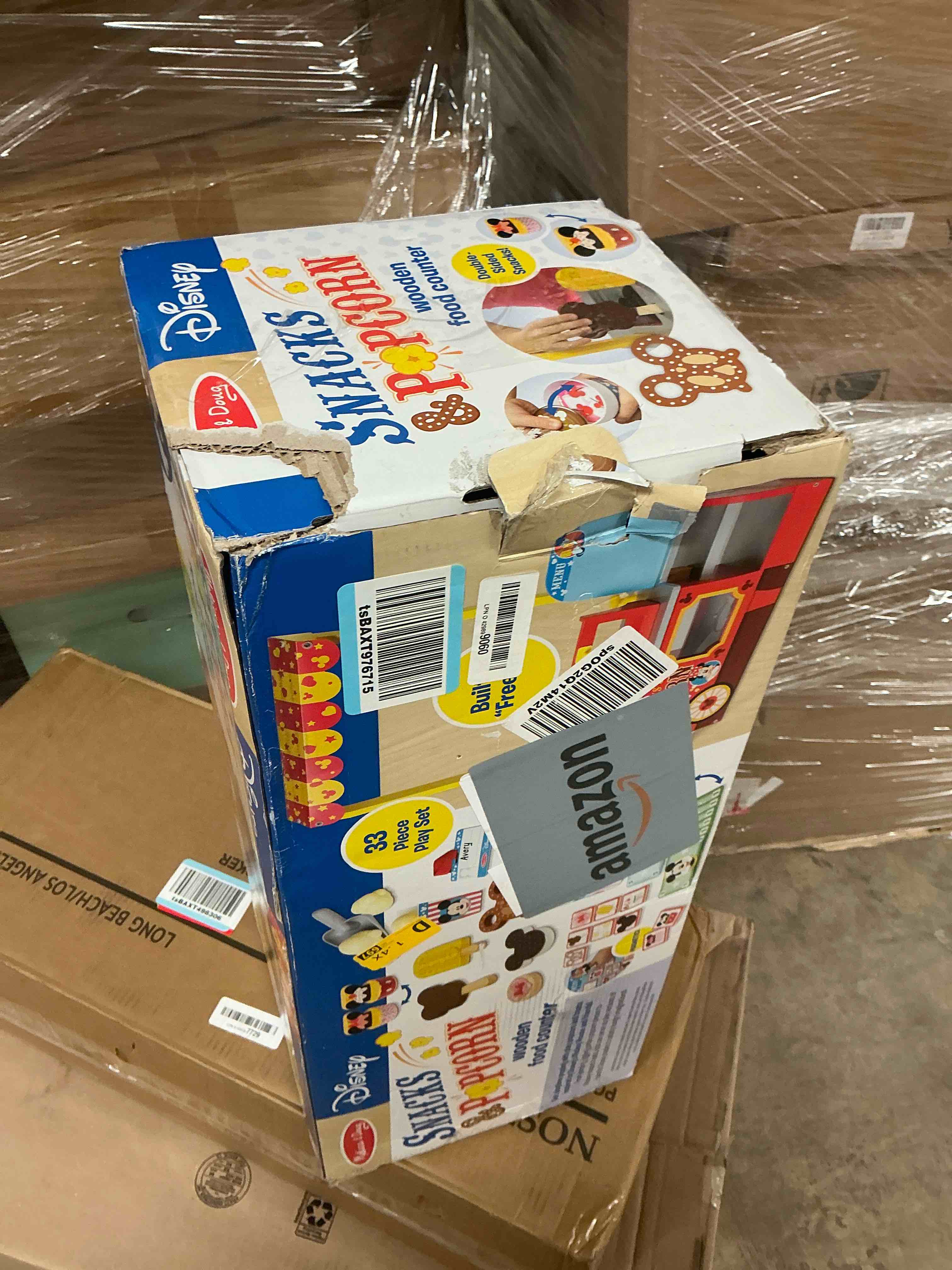 Condition photo showing Good Condition for Melissa & Doug Disney Snacks & Popcorn Wooden Pretend Play Food Counter – 33pc