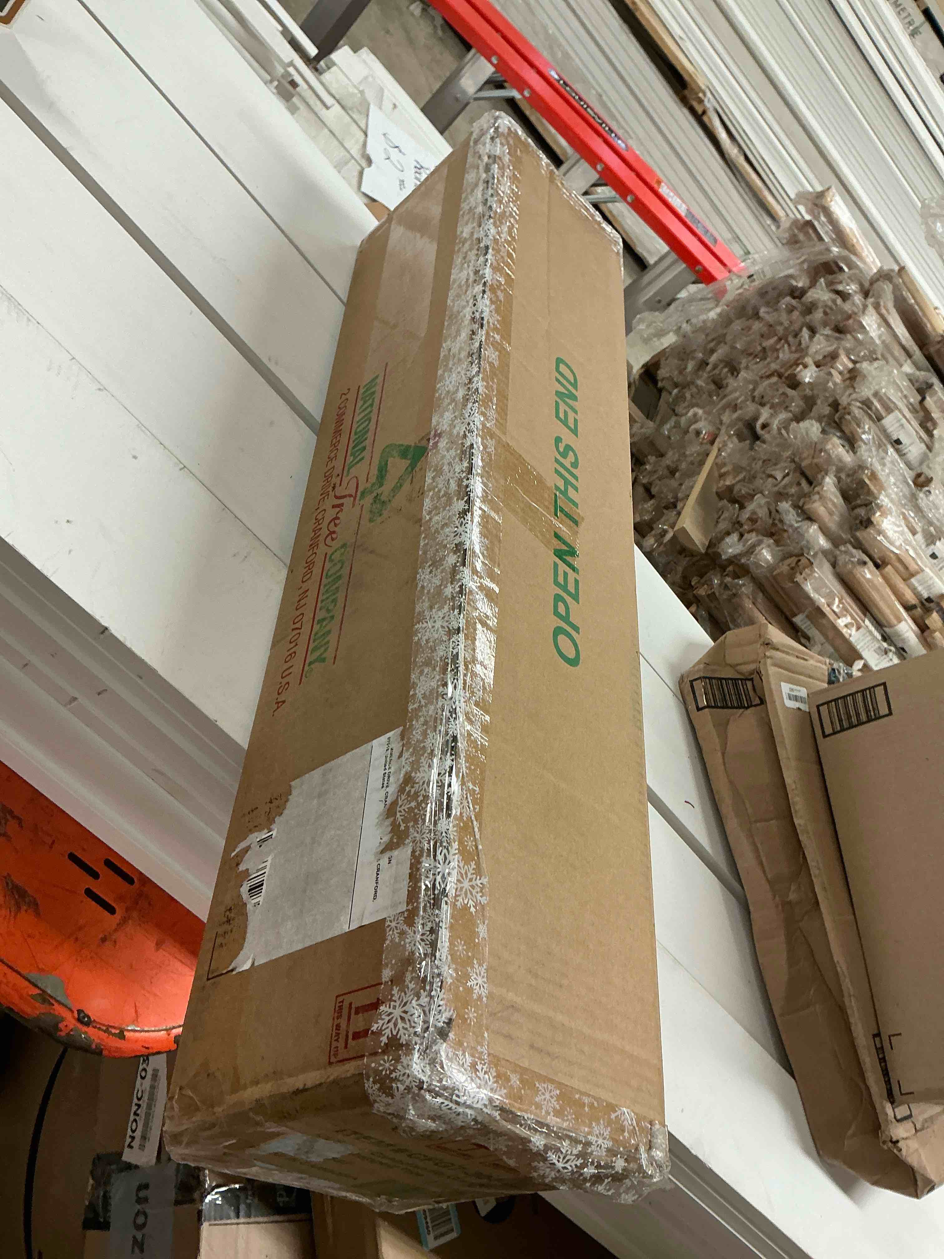 Condition photo showing New/Like New for National Tree 4' Canadian Fir Grande Wrapped Tree with 100 Clear Lights