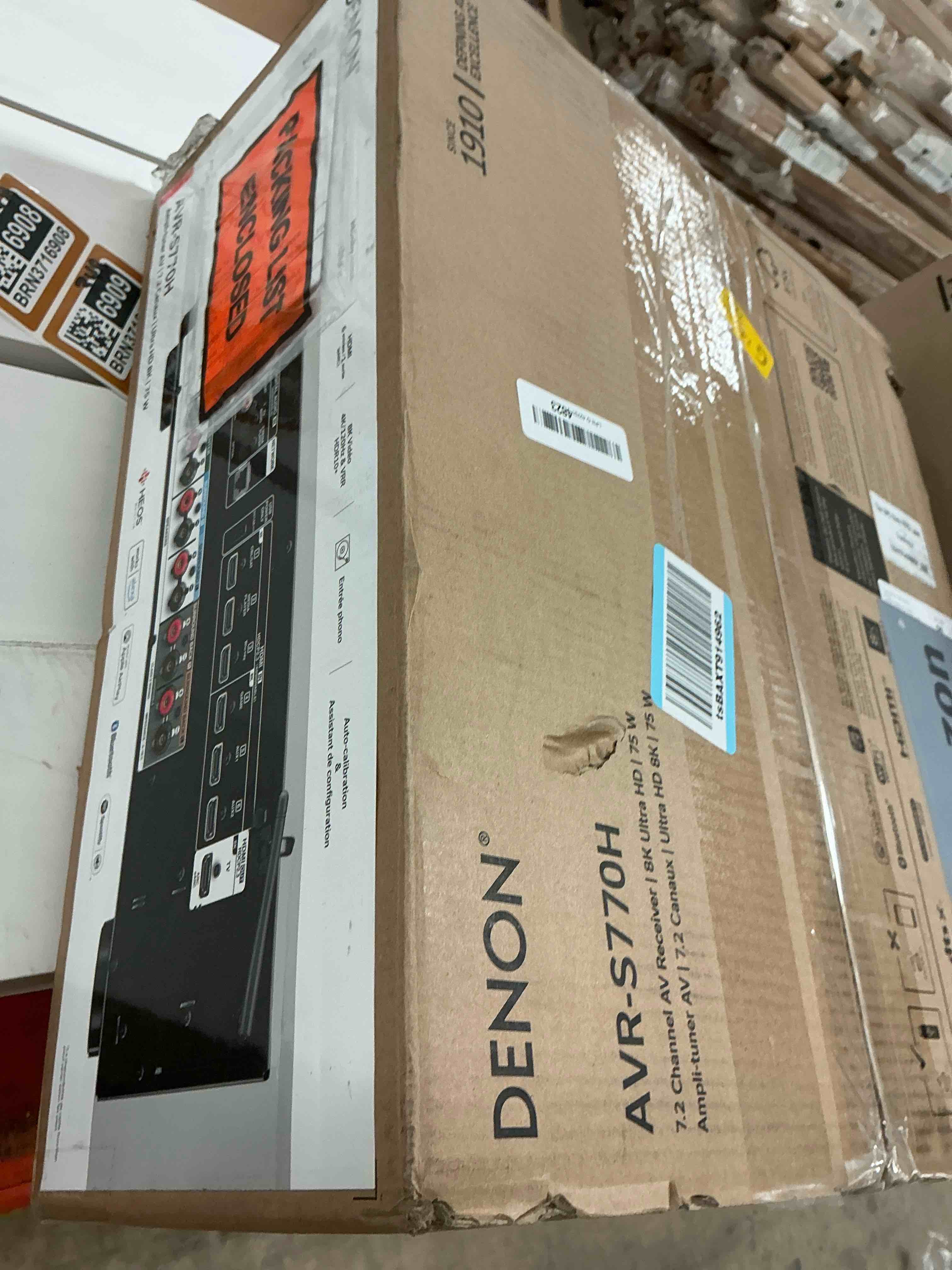 Condition photo showing Good Condition for Denon AVR-S770H 7.2 Ch Home Theater Receiver - 8K UHD HDMI Receiver (75W X 7), Wireless Streaming via Built-in HEOS, Wi-Fi, Dolby TrueHD, DTS Neural:X & DTS:X Surround Sound, Bluetooth Amplifier