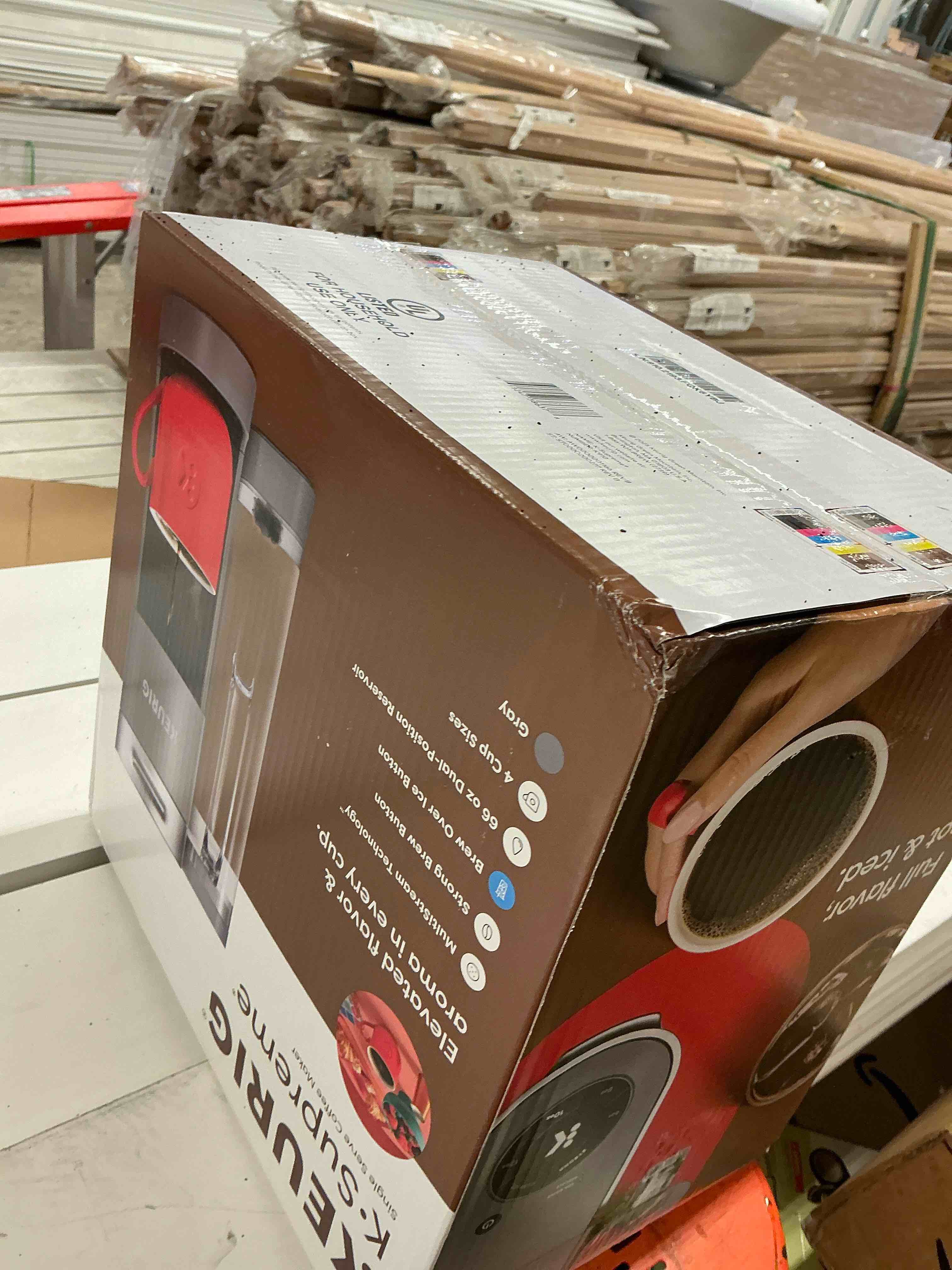 Condition photo showing As Is for Keurig® K-Supreme Single Serve K-Cup Pod Coffee Maker  MultiStream Technology  Gray