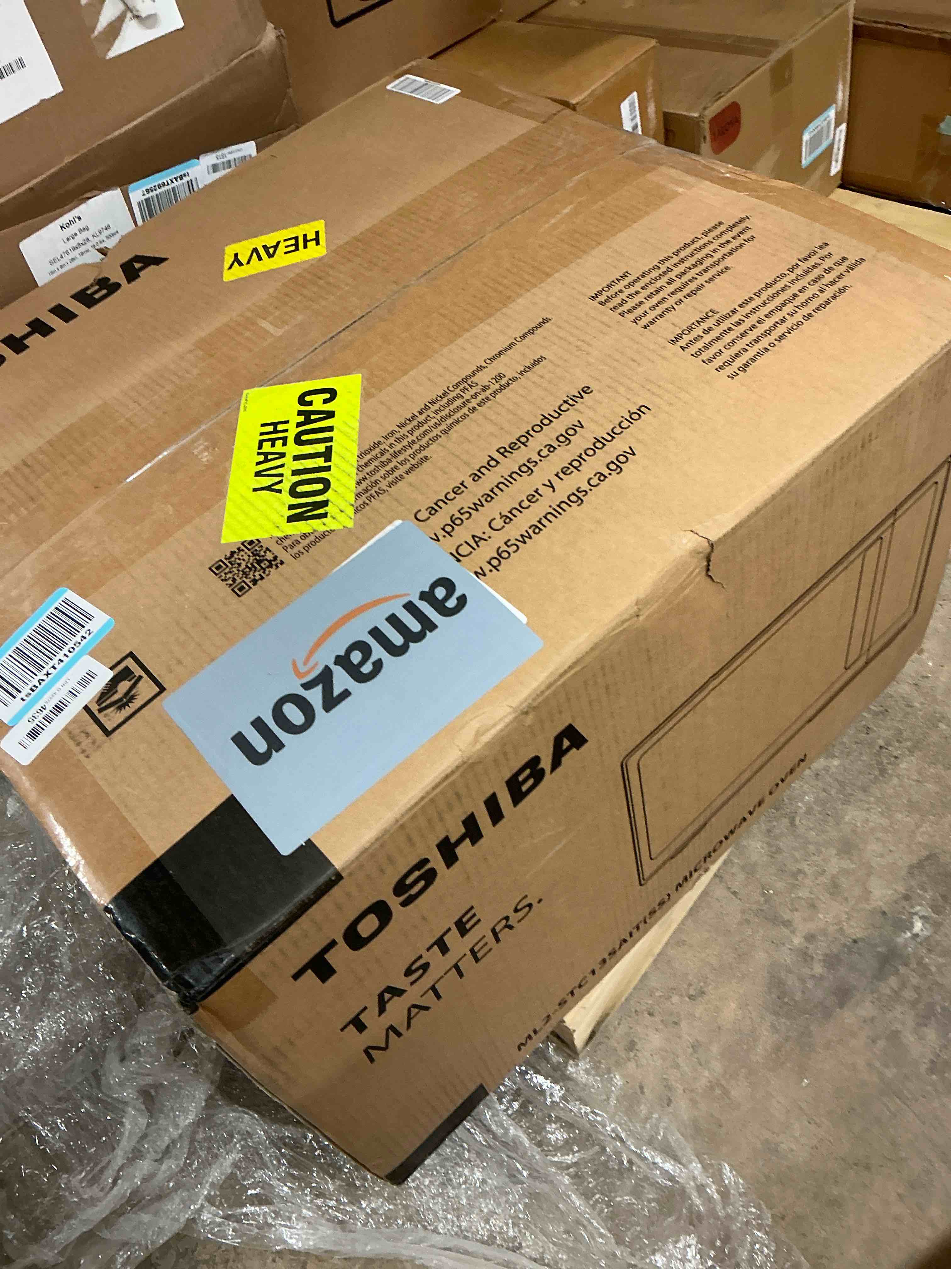 Condition photo showing Good Condition for TOSHIBA OptiChef Air Fryer Combo Countertop Microwave Oven with 2.4-Inch Color Screen, Origin Inverter Technology, Smart Sensor, Compatible with Alexa, 1100W, 1.3 Cu.Ft, Silver ML2-STC13SAIT(SS)