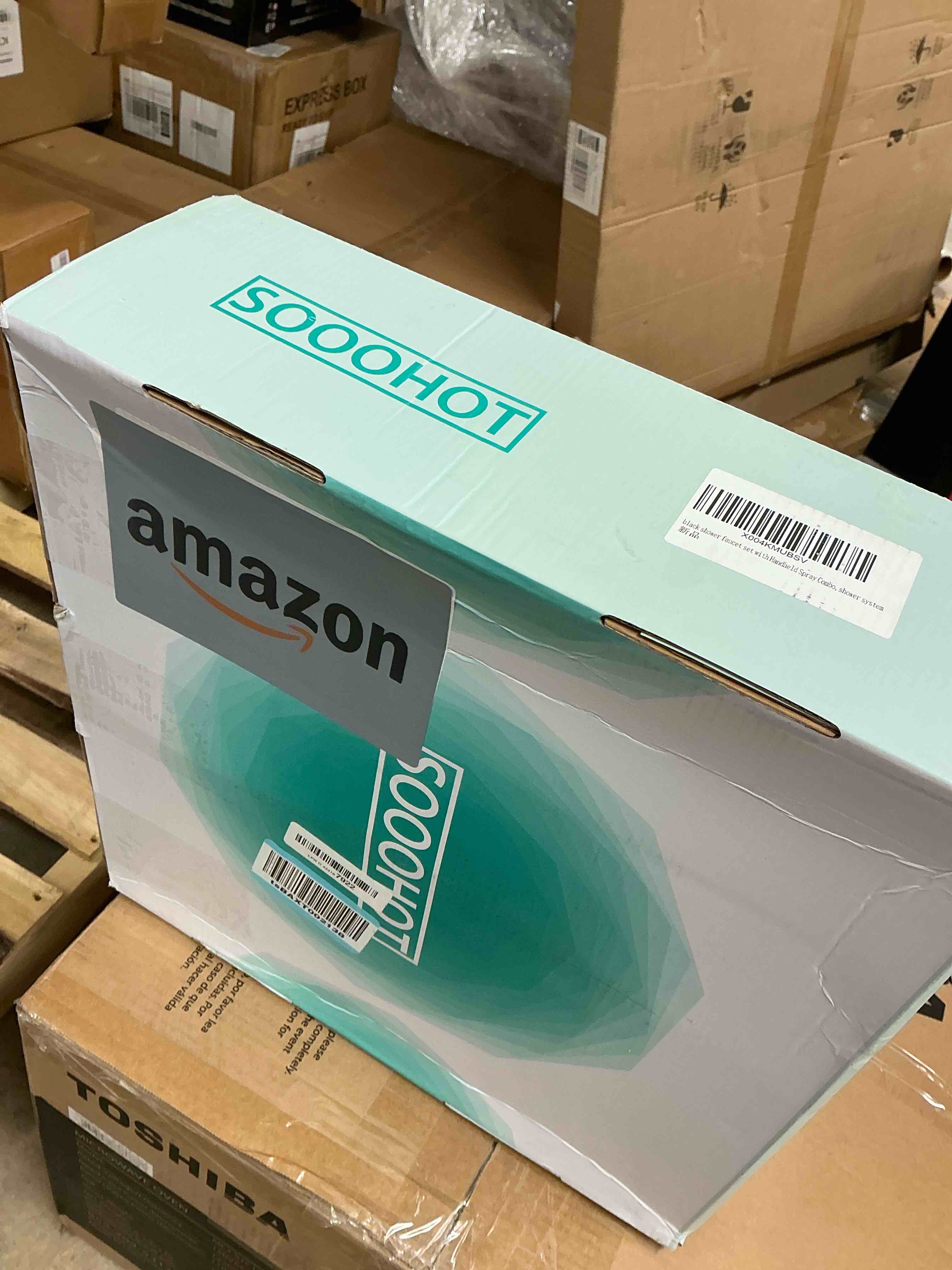 Condition photo showing Good Condition for Black Shower Head and Handle Set, Shower Faucet Set with 10 Inch Rain Shower Heads with Handheld Spray Combo, Rainfall Bathroom Shower System Rain Shower Head and Handle Set shower faucet Matte Black