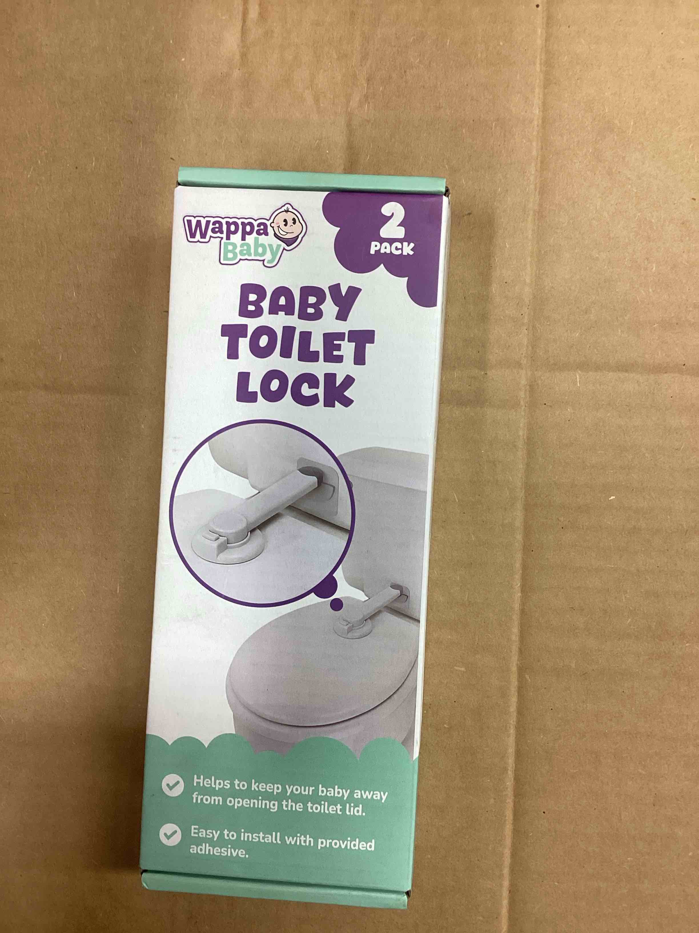 Condition photo showing New/Like New for Toilet Locks Baby Proof (2-Pack) Ideal Baby Proof Toilet Lid Lock with Arm – No Tools Needed Easy Installation with 3M Adhesive – Top Safety Toilet Seat Lock – Fits Most Toilets, White 2 Count (Pack of 1)