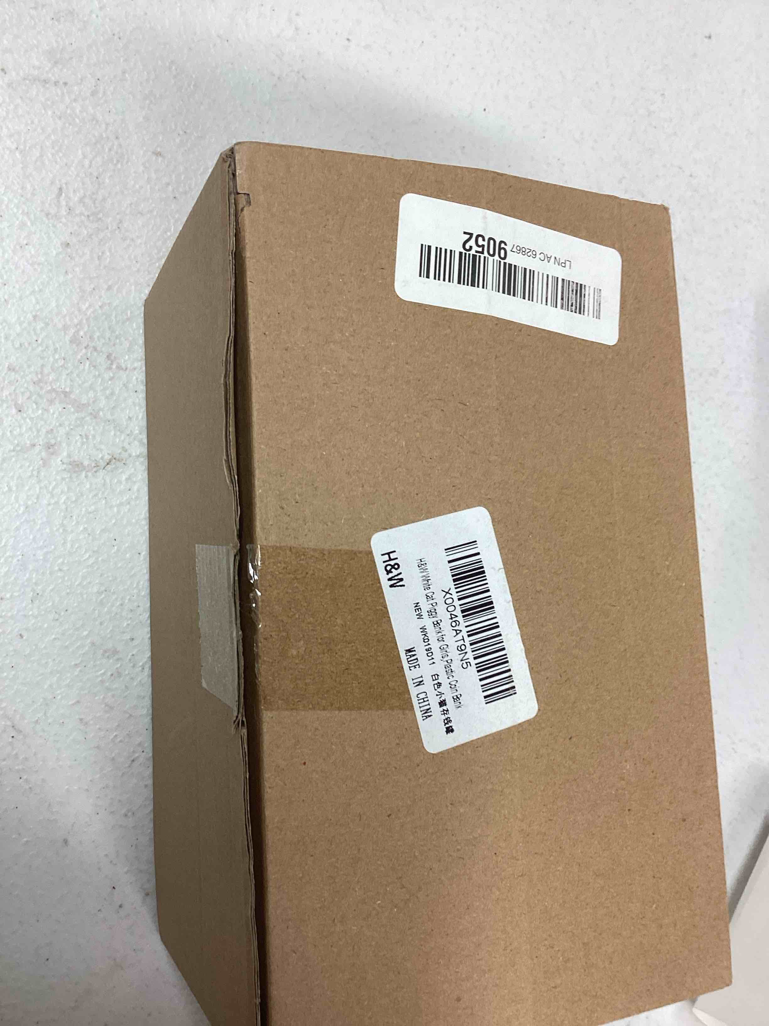 Condition photo showing New/Like New for H&W White Cat Piggy Bank for Girls,Plastic Coin Bank,Unbreakable Money Bank,Cute Piggy Bank for Kids,First Money Box,Best Birthday