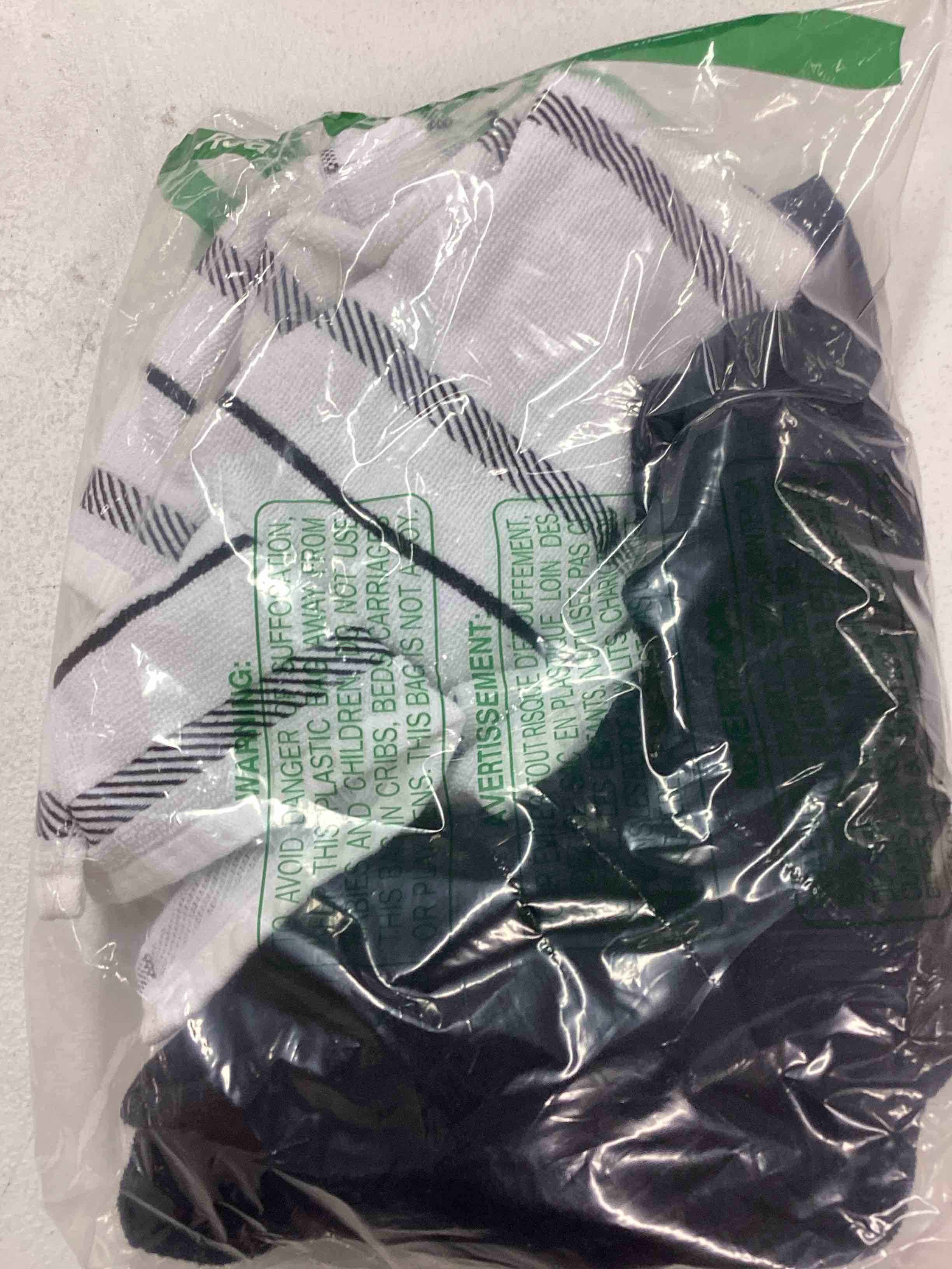 Condition photo showing New/Like New for KitchenAid Albany Kitchen Towel 4-Pack Set, Matte Black/White, 16"x26" Matte Black/White 16"x26"