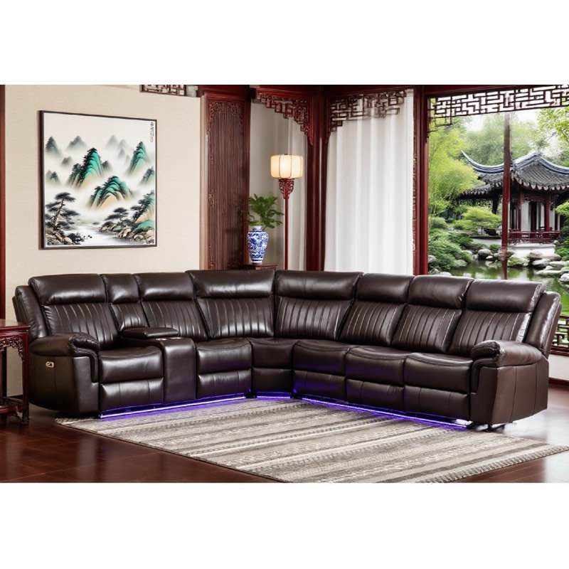 ronae 3 - piece vegan leather power reclining sectional with wireless charger speaker and usb by red barrel studio (incomplete box 1 of 3 only laf power motion console loveseat ) 