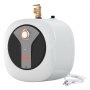 vevor electric mini-tank water heater 2.5-gallon tank, 1440w hot water boiler storage, safety temperature pressure valve easy install, for kichen bathroom restaurant, shelf wall floor mounted