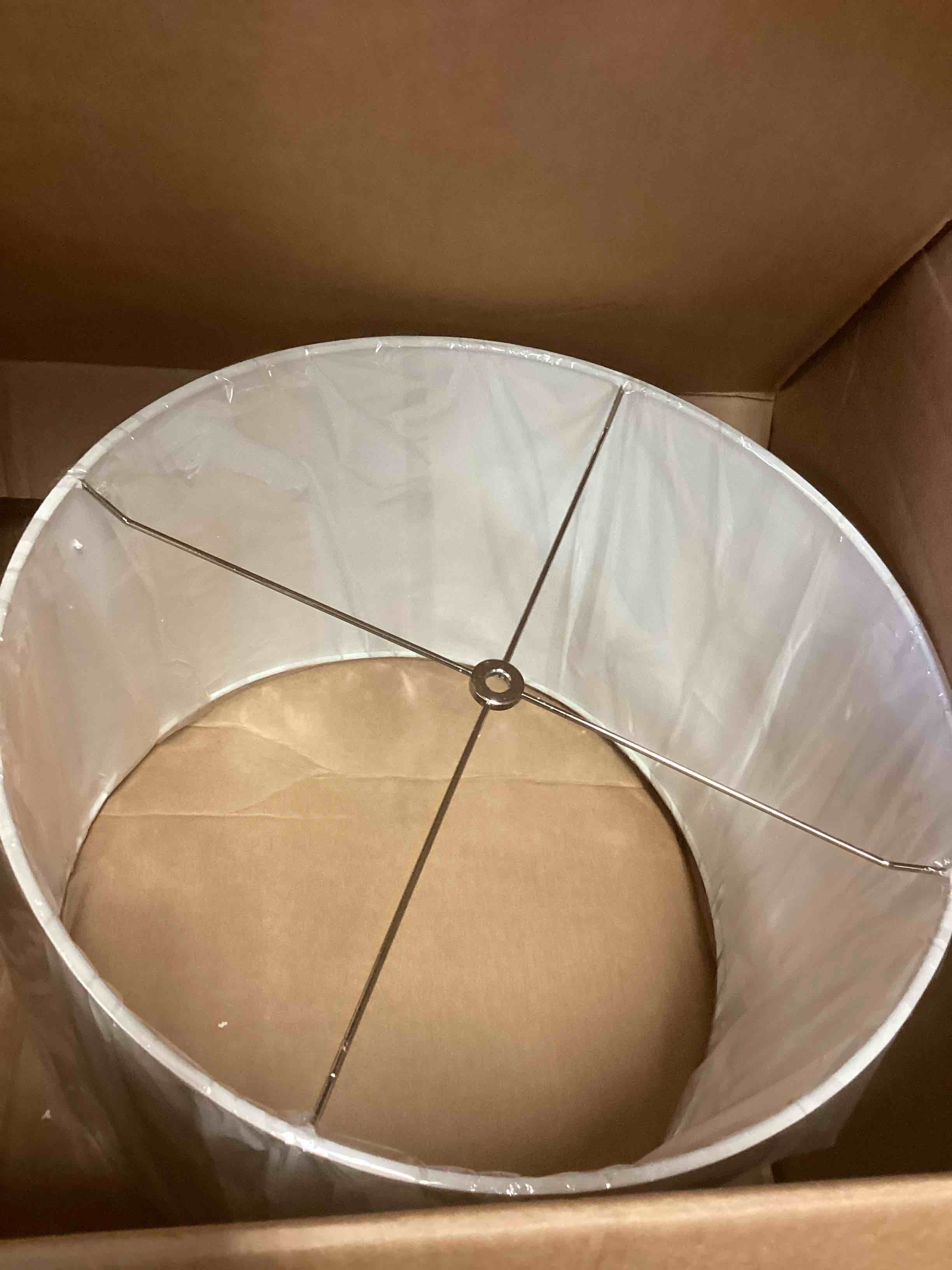 Condition photo showing Good Condition for austin allen james - marth - glass table lamp with white shade -(incomplete shade only)