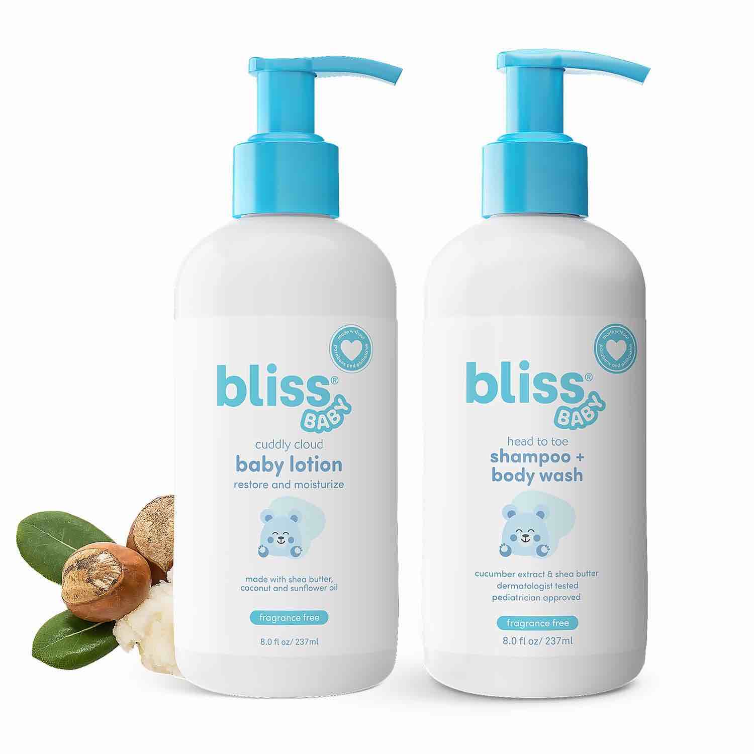 Baby lotion + shampoo bundle, 2pack (BLISS BABY)