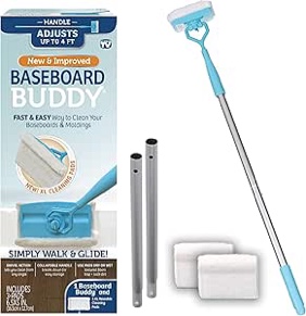 baseboard buddy, longer cleaning dad and pads make cleaning your baseboard and molding