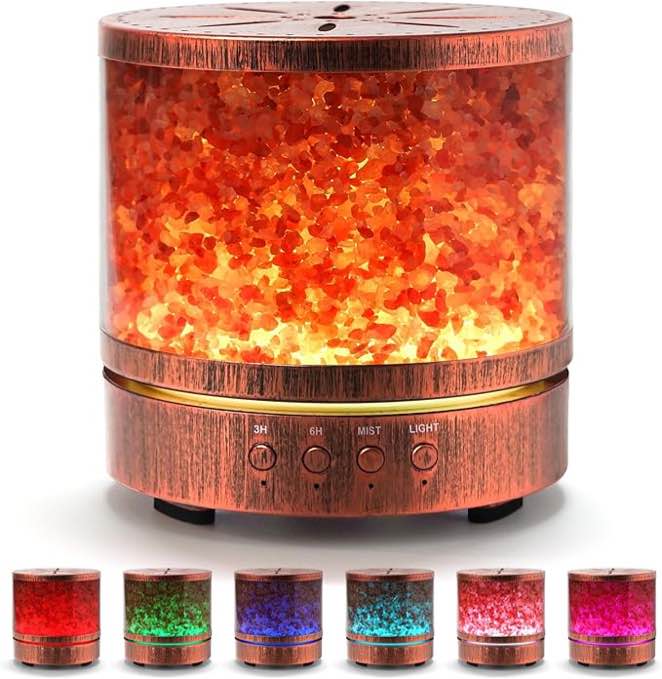 salt crysta lamp, aroma diffuser 