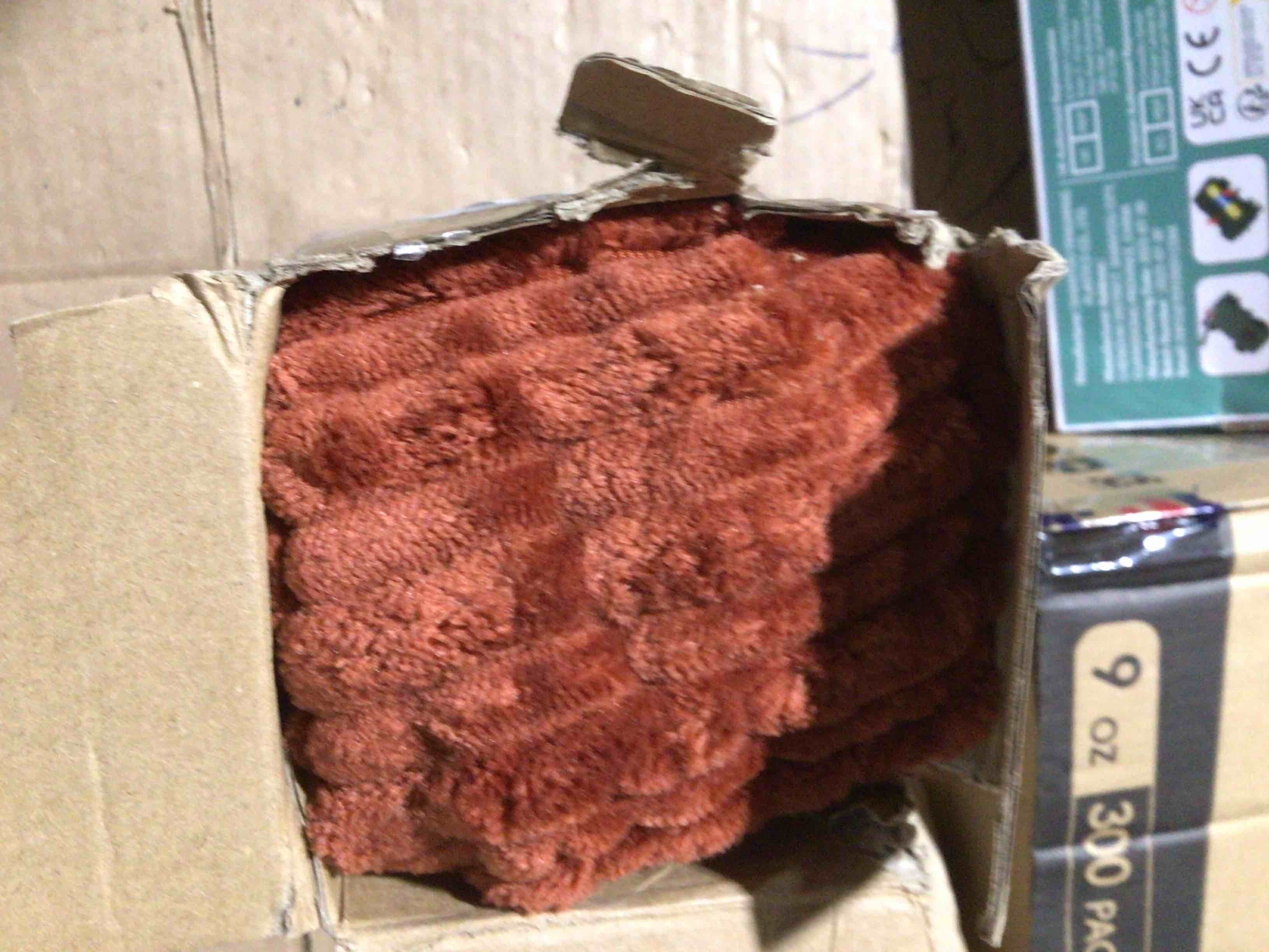 Condition photo showing New/Like New for Kevin Textile Set of 2 Fall 24x24 Pillow Covers Striped Textured Velvet Corduroy Decorative Europe Sham Couch Throw Pillow Cushion Cover for Seasonal Autumn, (60x60 cm), Burnt Brick 24" x 24" (Pack of 2) Burnt Brick
