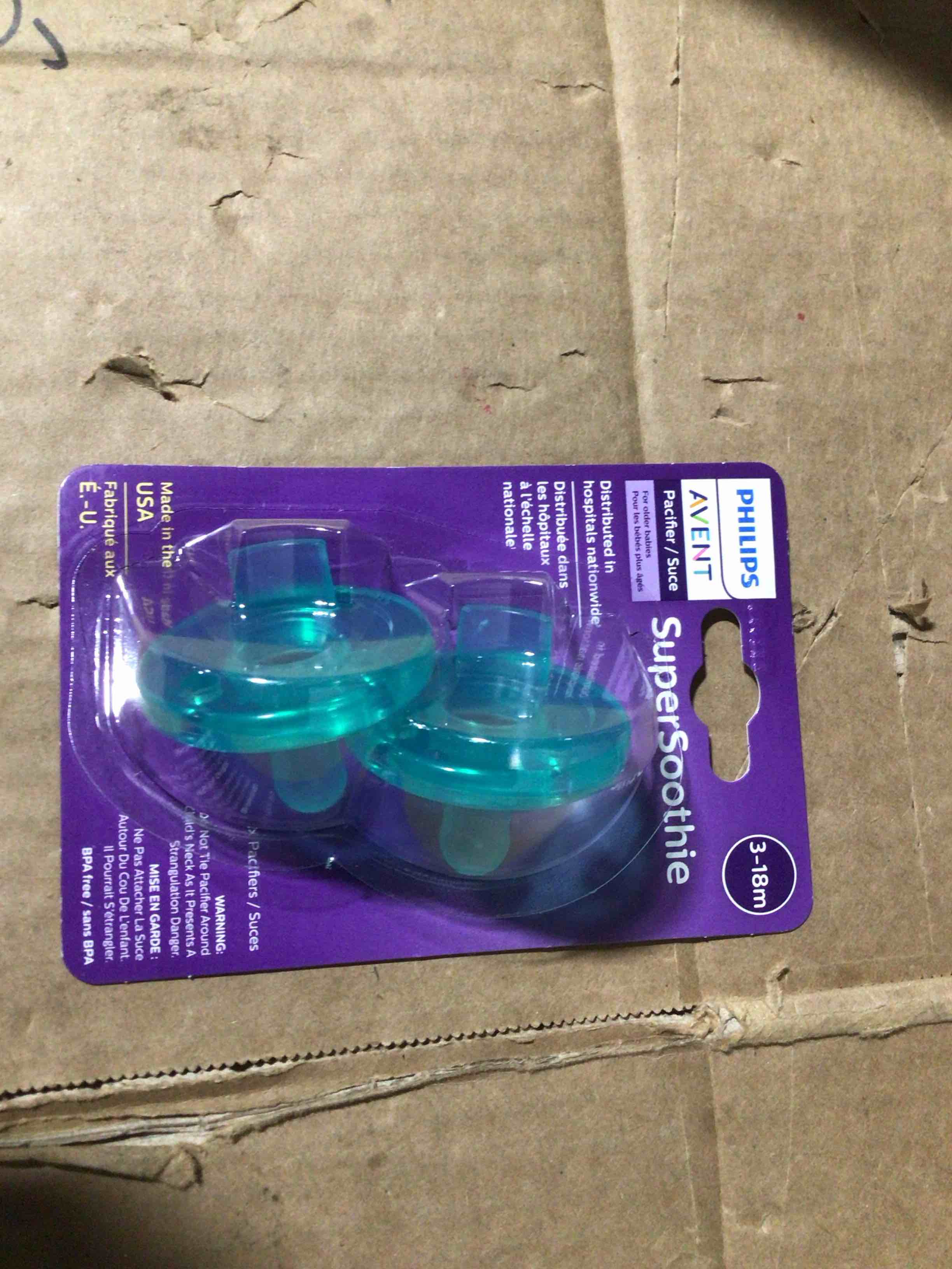 Condition photo showing New/Like New for Philips Avent Soothie Orthodontic Baby Pacifiers, 100% Silicone Pacifiers, One Piece, BPA-Free, for Babies 3-18 Months, Green, 4 Pack, Model SCF192/45 4 Count (Pack of 1) Green