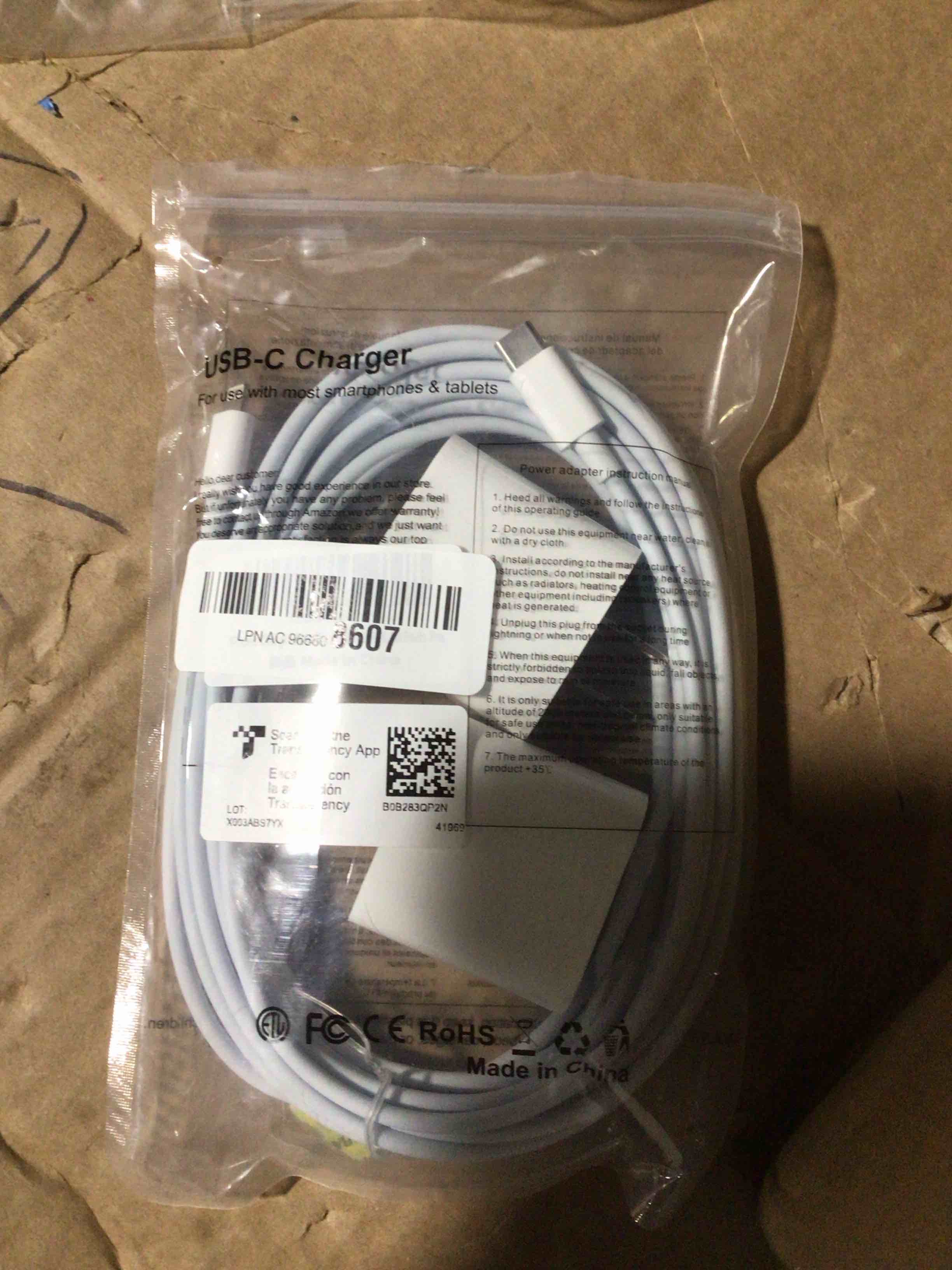 Condition photo showing New/Like New for FEEL2NICE iPhone Charger Fast Charging 2 Pack Type C Wall Charger Block with 2 Pack [6FT&10FT] Long USB C to Lightning Cable for iPhone 14/13/12/12 Pro Max/11/Xs Max/XR/X,AirPods Pro White