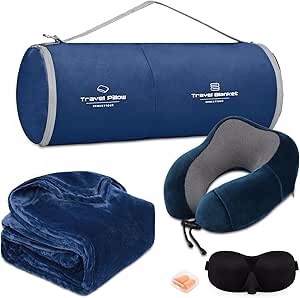 URNEXTTOUR travel pillow and blanket set