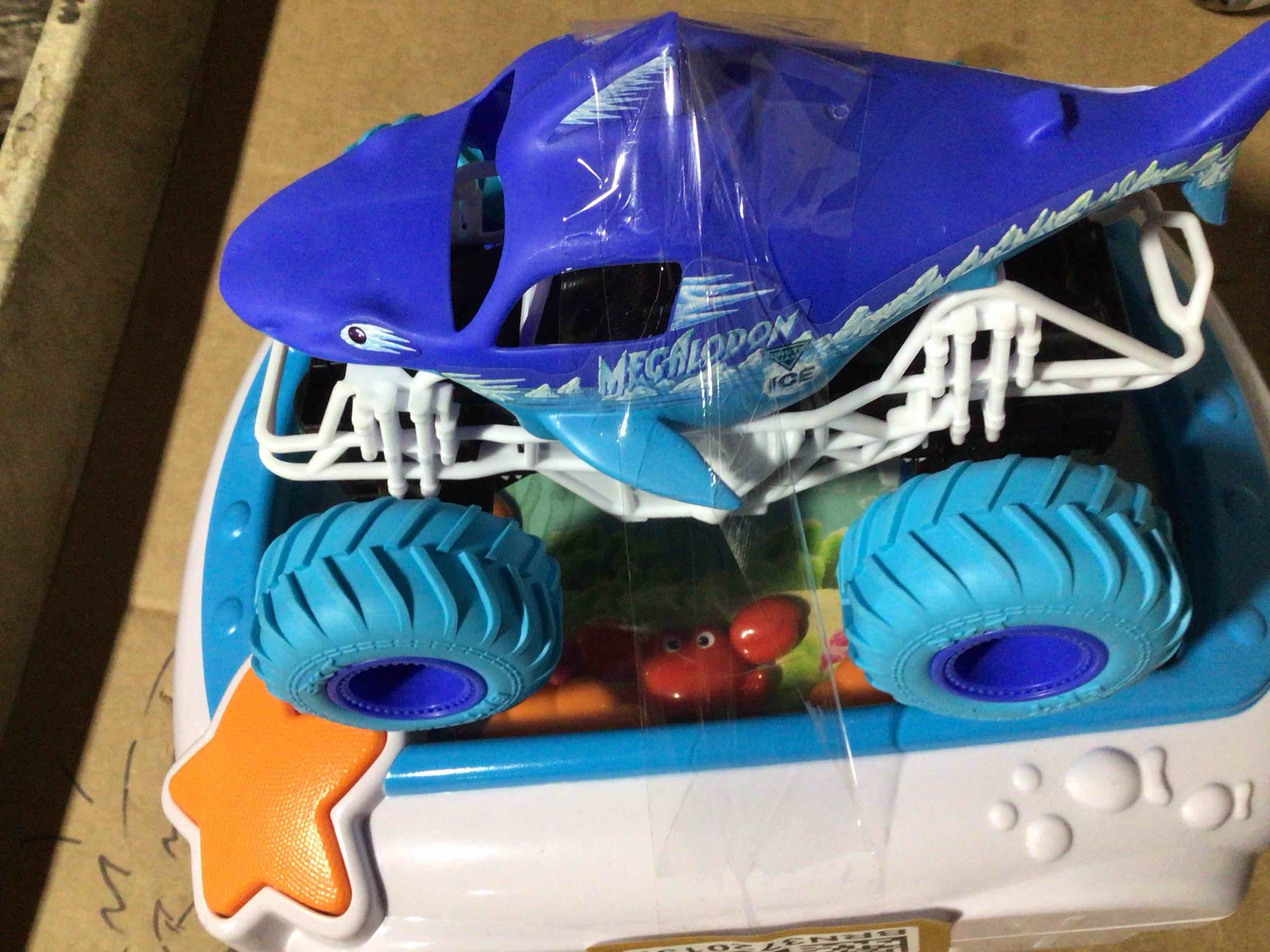 kids toys, shark monster truck, aquarium TV musical bundle 2 pcs