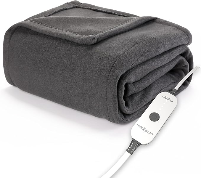 subeam fleece heated blanket 