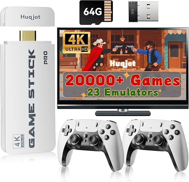 2026 New Upgrade Retro Gaming Console Retro Game Stick 20000+ Games with 23 Emulators HDMI Plug and 