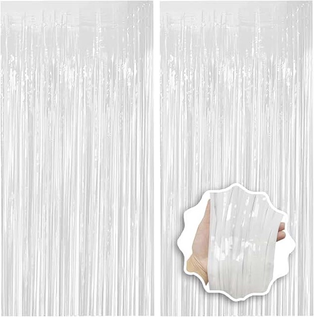 white party  streamers 2ft tall