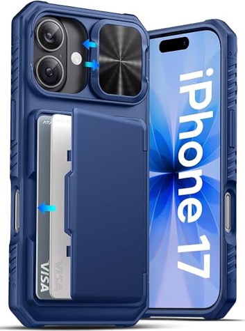 Dark blue wallet iphone17 case