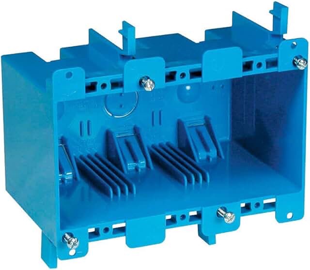Carlon Lamson & Sessons Carlon 53/4 in. PVC 3 Gang Outlet Box Blue Rectangle set Blue 1 set