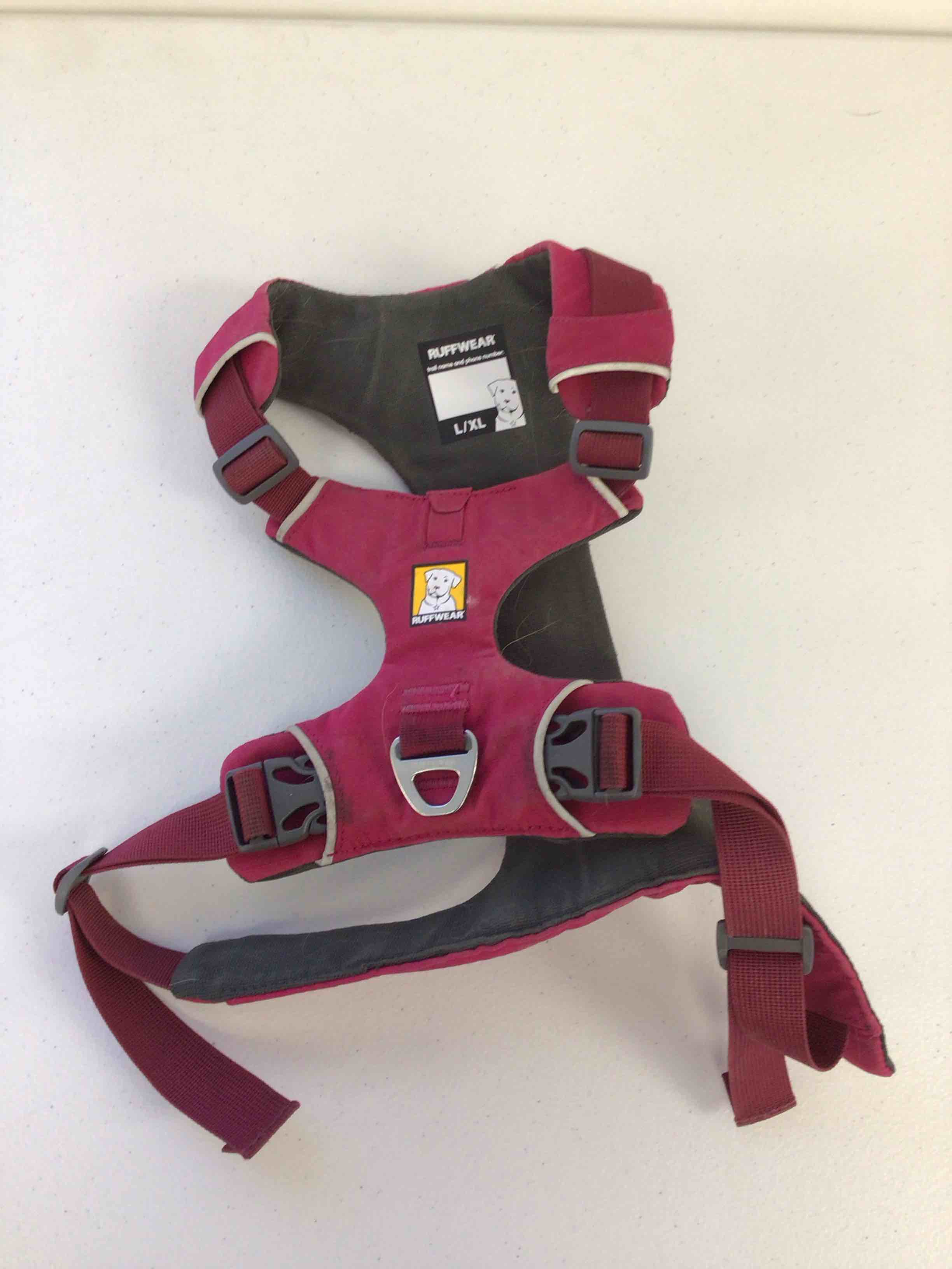 size l/xl ruffwear  front range, dog harness in pink color